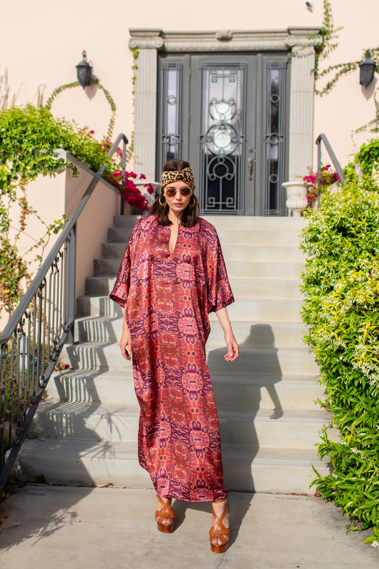 Goddess Waist Caftan In Kasbah Shine