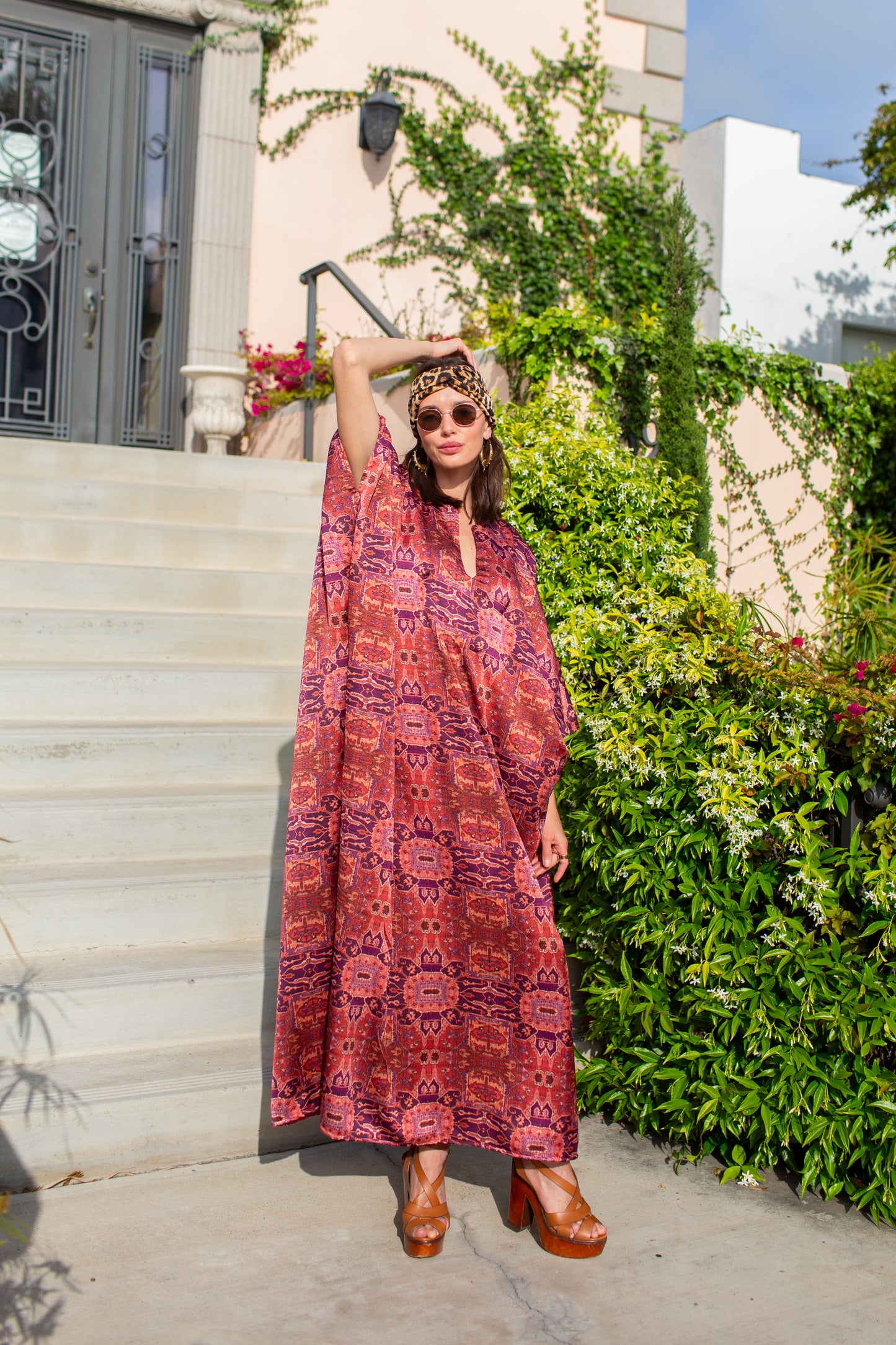 Goddess Waist Caftan In Kasbah Shine