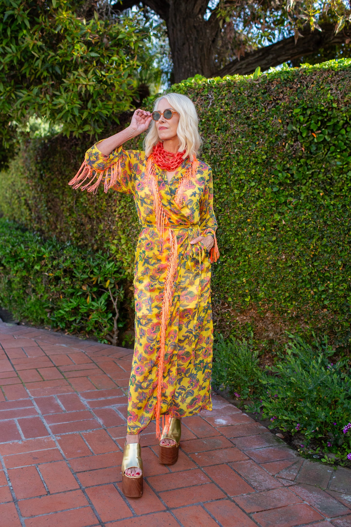 Marlene Wrap Dress in Costa Del Sol