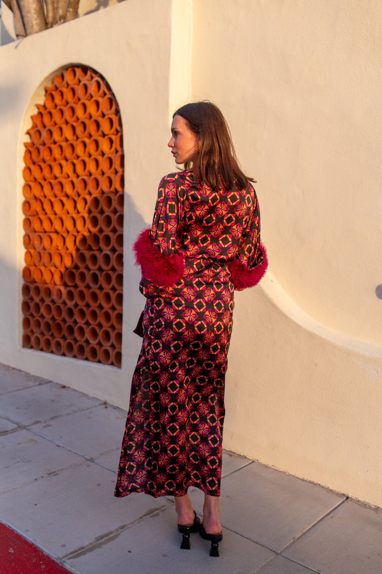 Marlene Wrap Dress in Pele Lounge (PRE-ORDER)