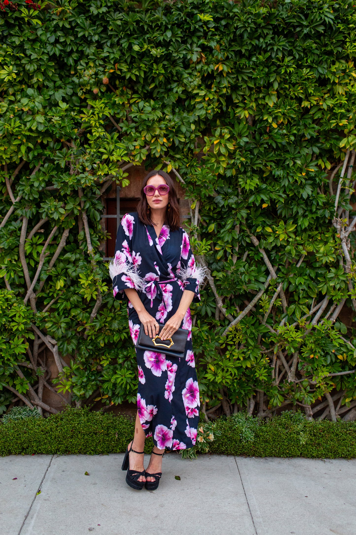 Marlene Wrap Dress in Pink Hibiscus Bloom (PRE-ORDER)