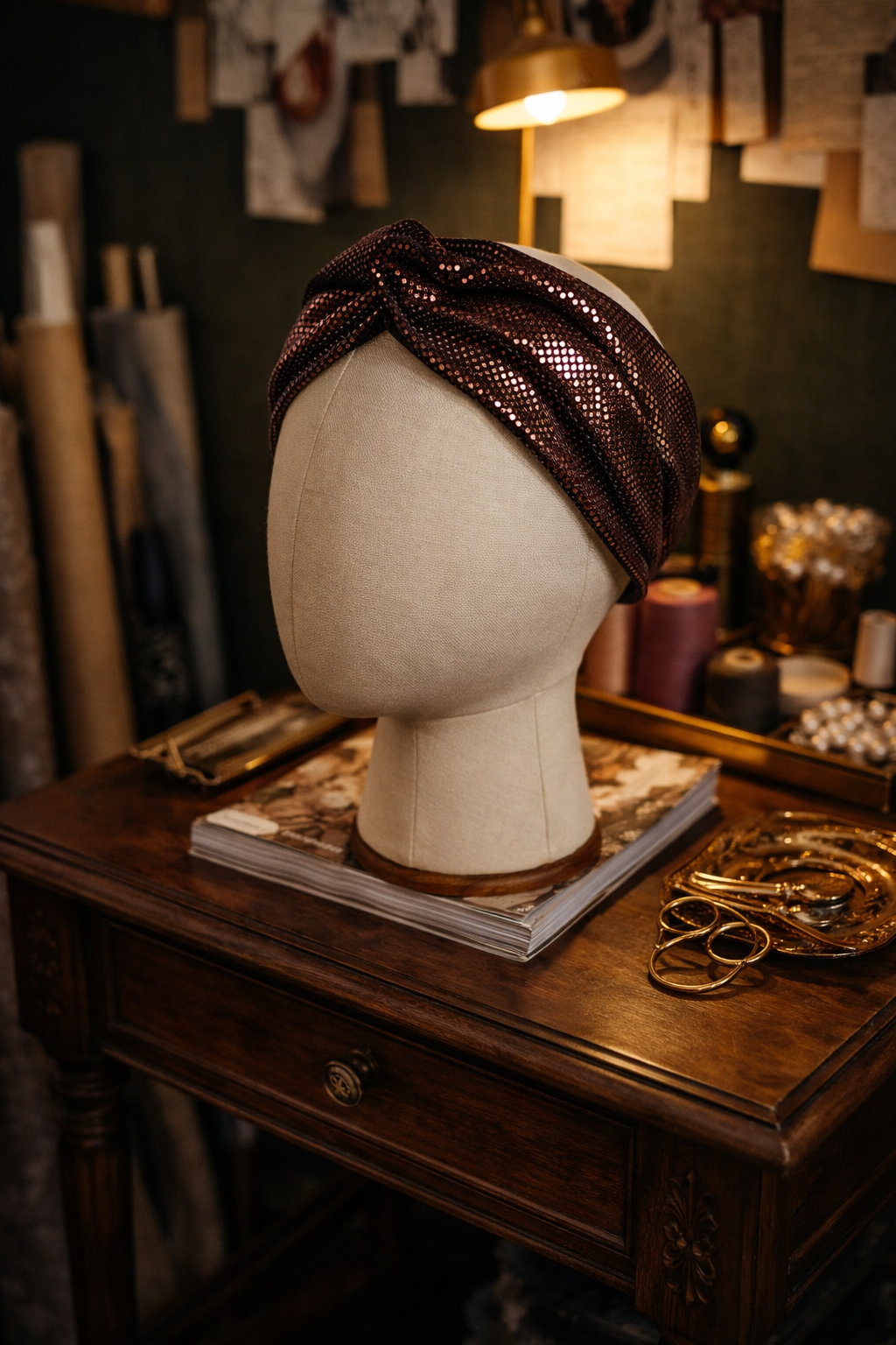 Molten Bronze Twist Headband