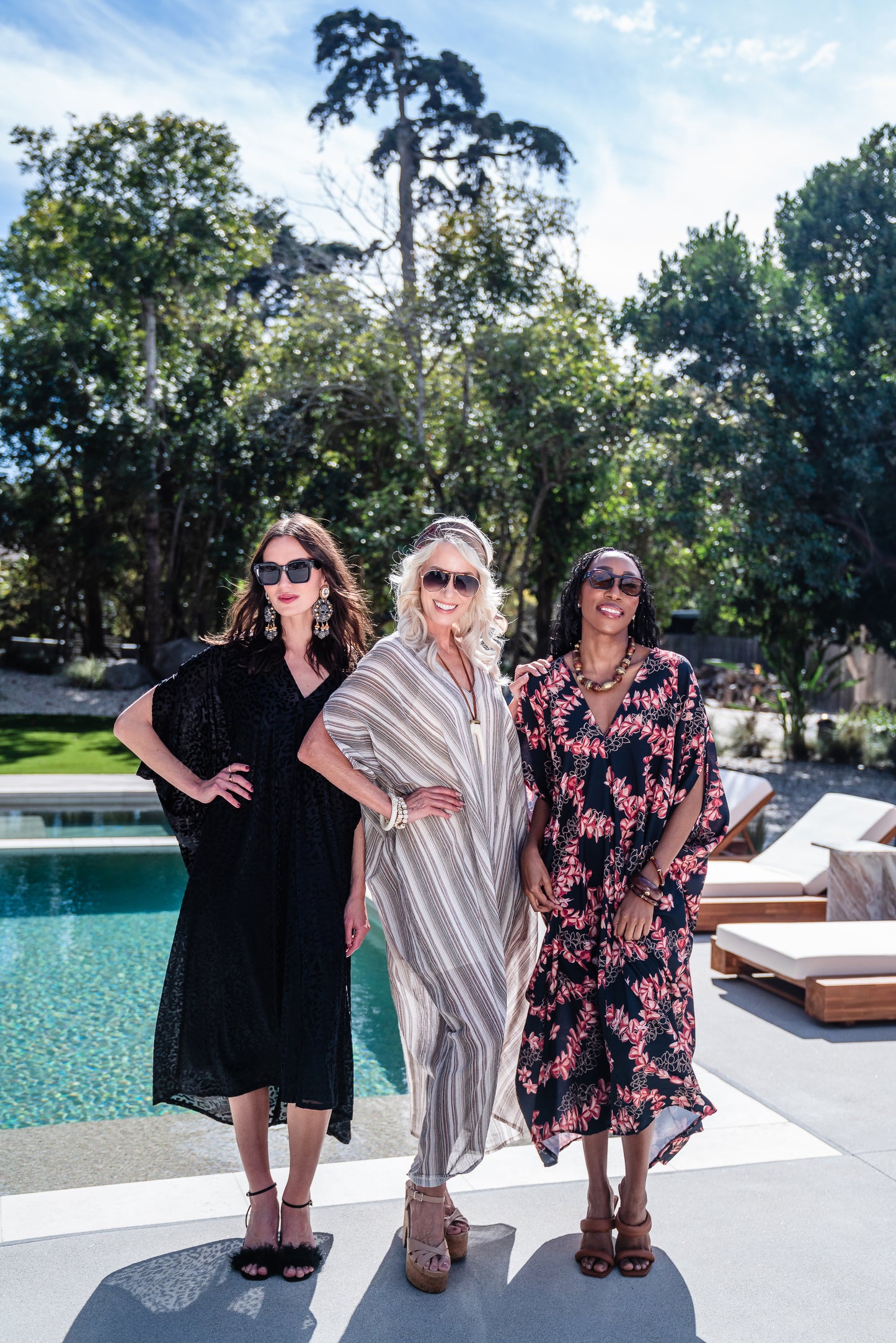 This caftan is made from a black rayon burn out velvet fabric and features leopard print pattern, deep v neckline, batwing sleeves, and ankle length hem.