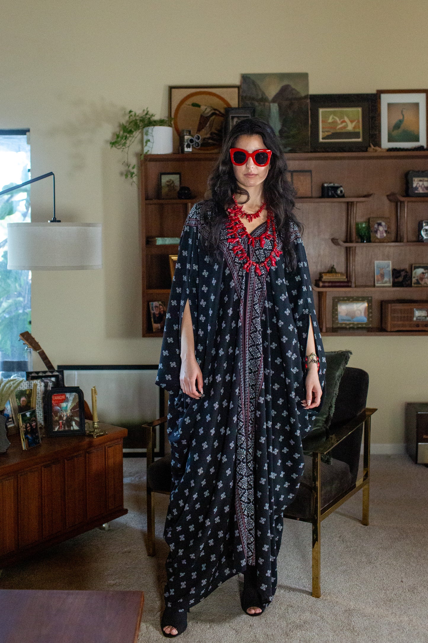 Pauline Paisley Border Caftan