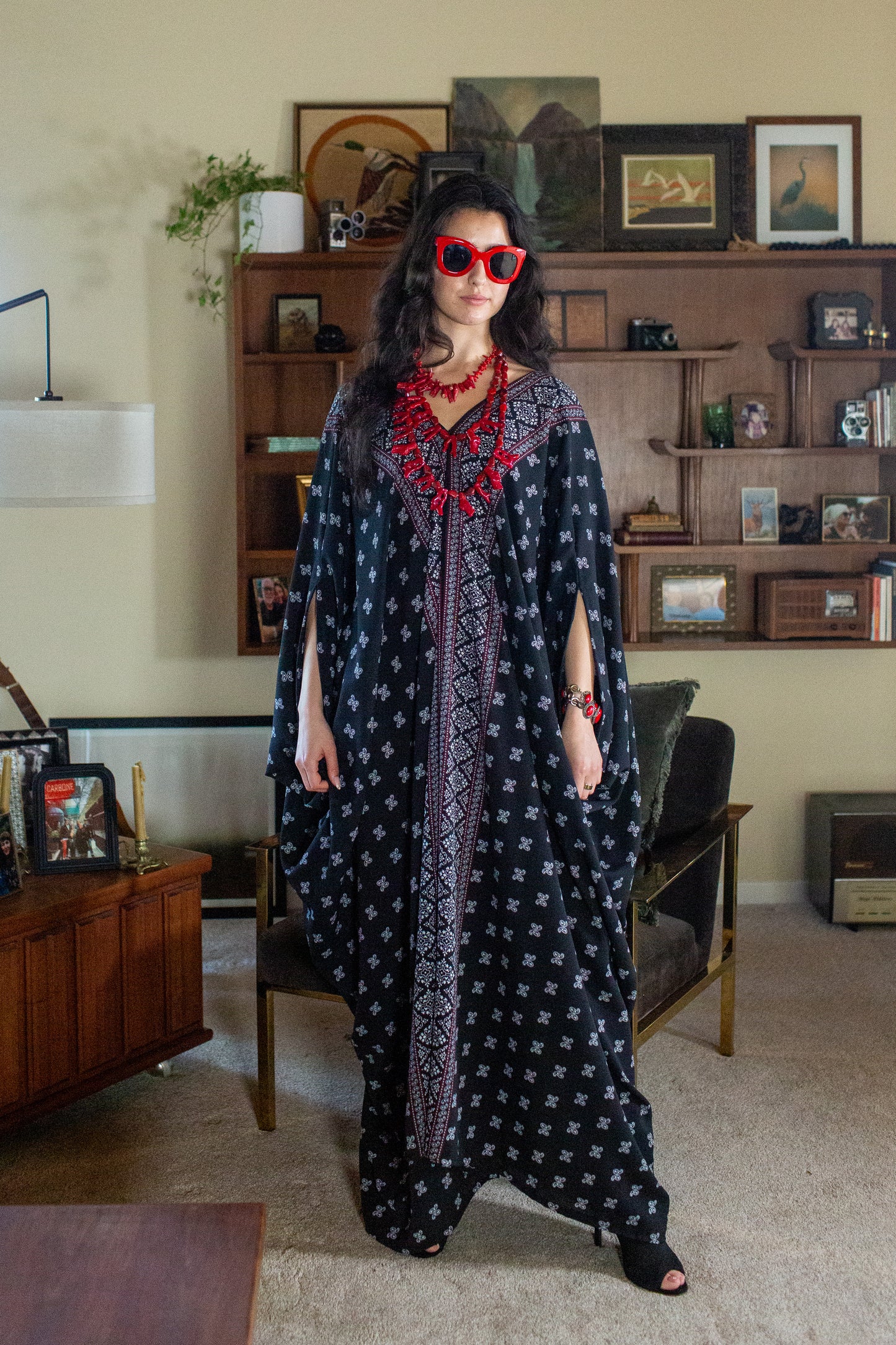 Pauline Paisley Border Caftan