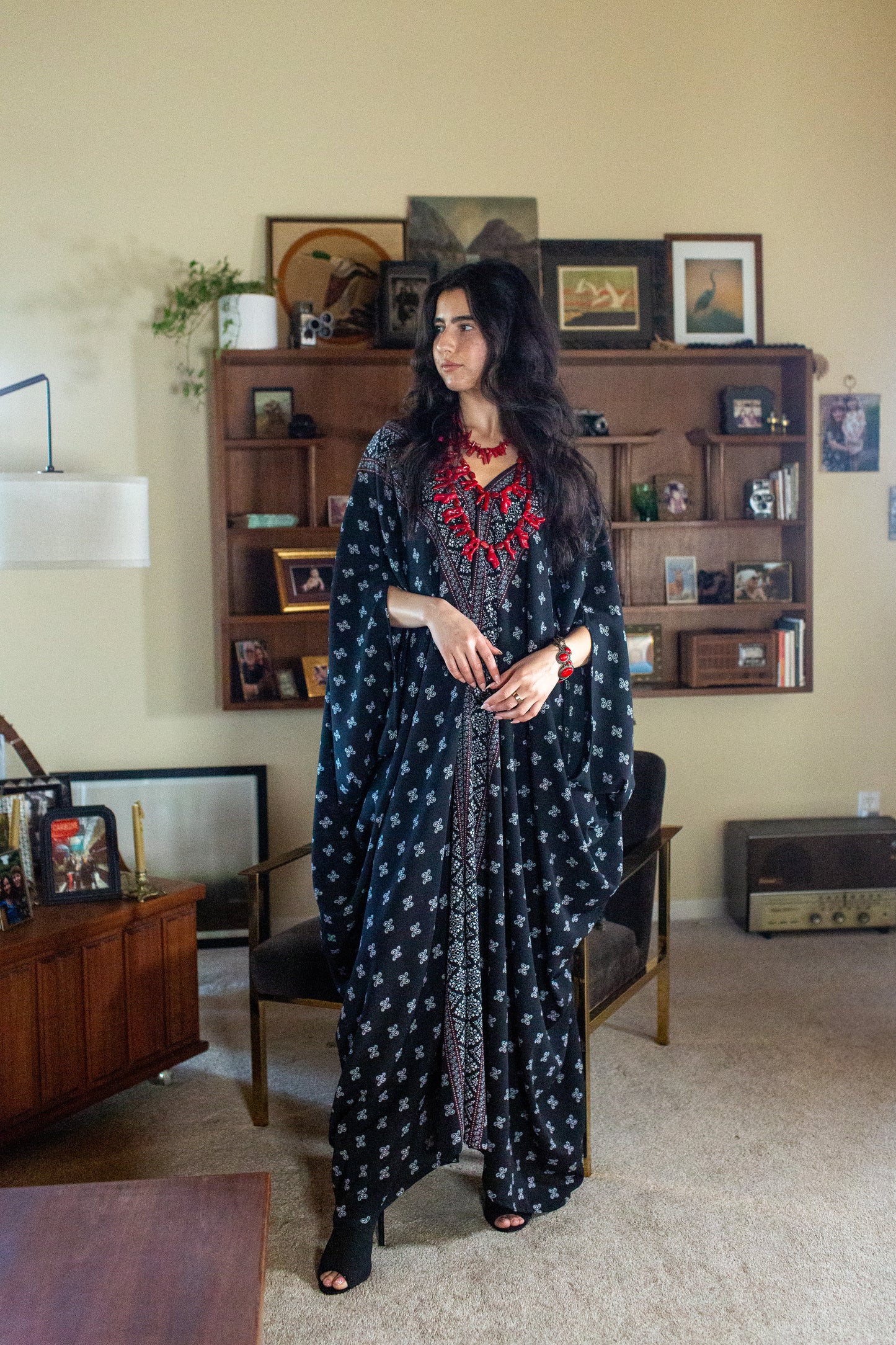 Pauline Paisley Border Caftan