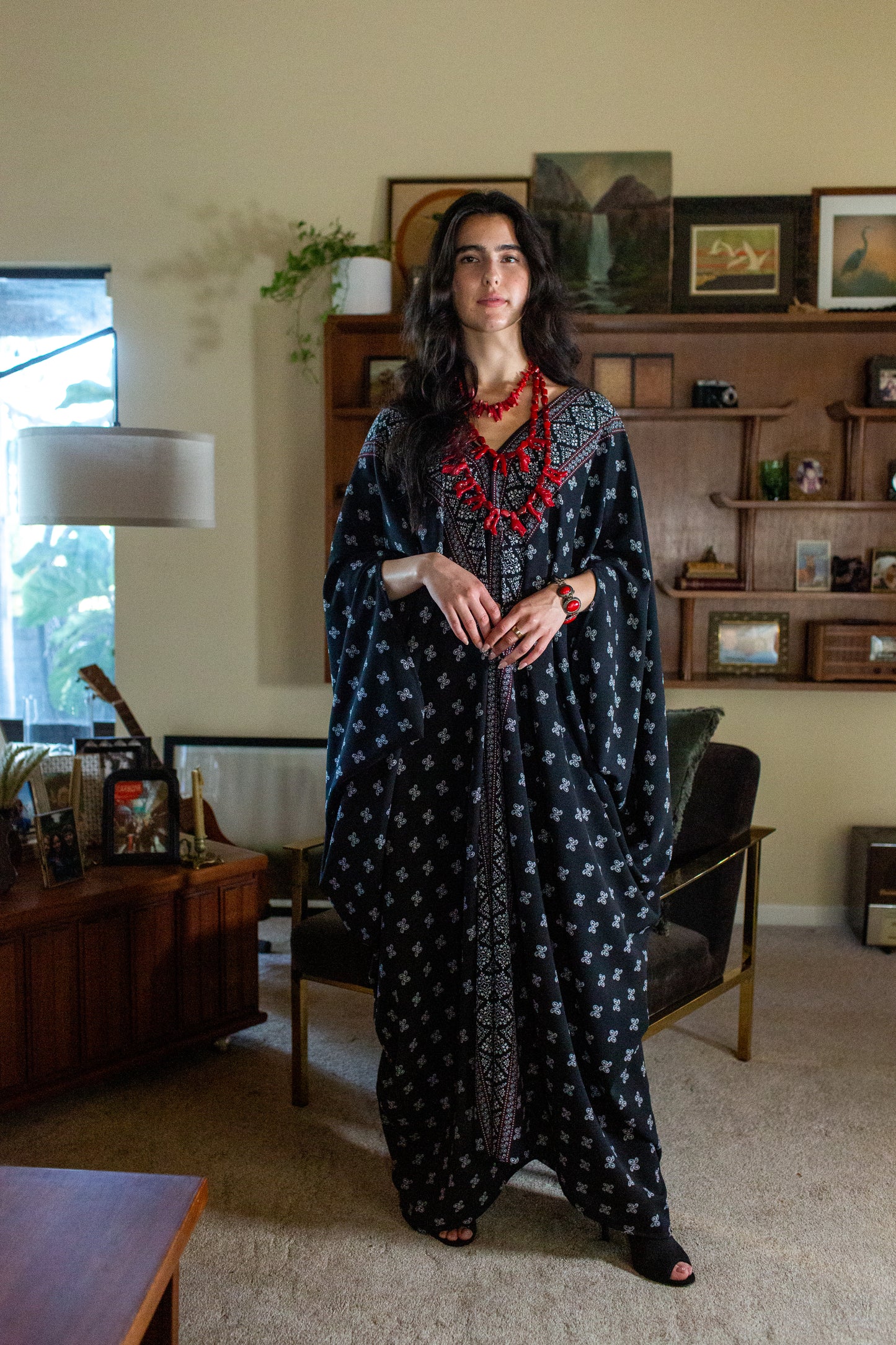 Pauline Paisley Border Caftan