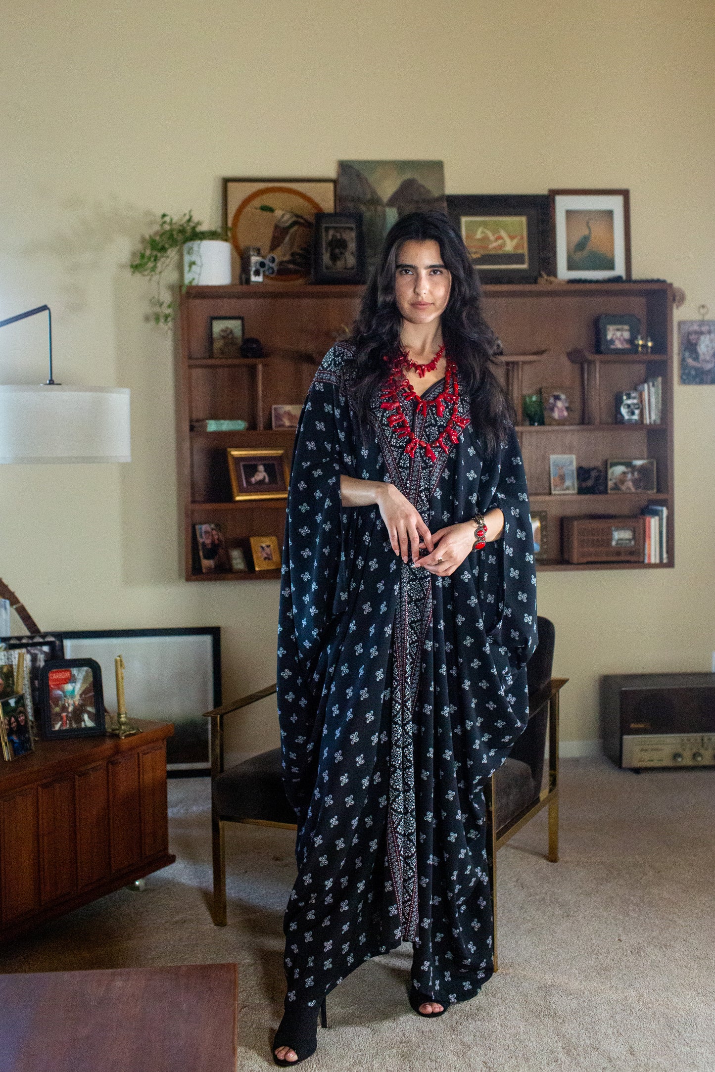 Pauline Paisley Border Caftan