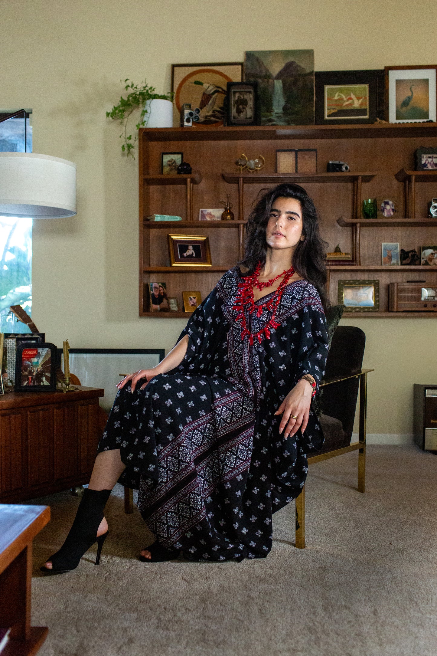 Pauline Paisley Border Caftan