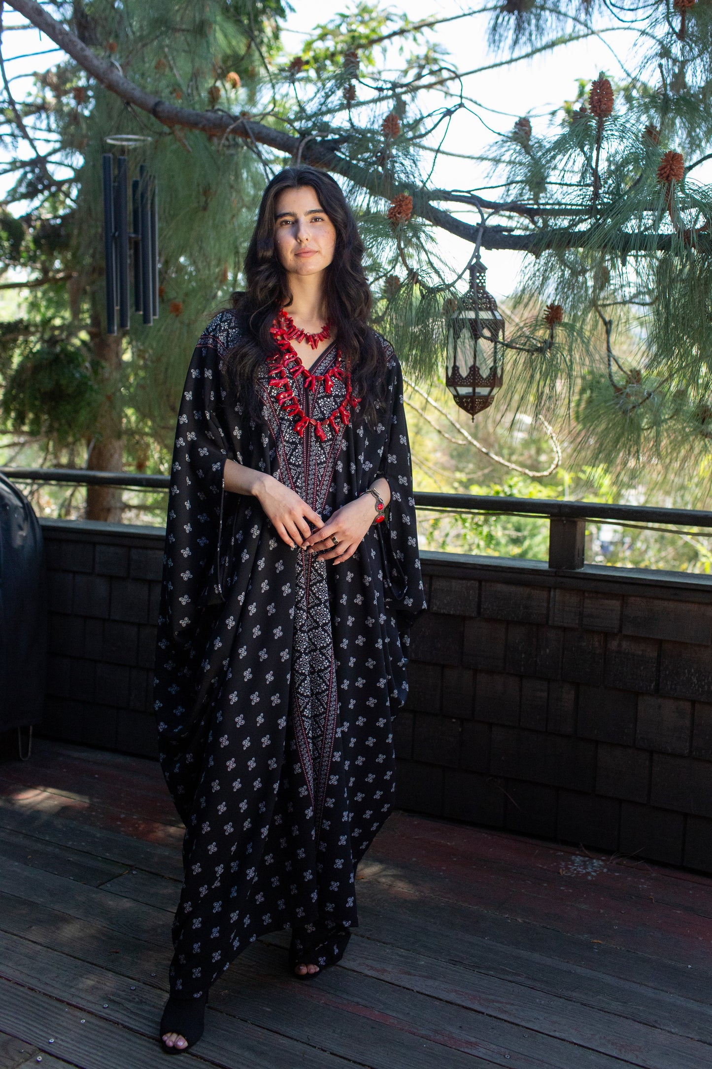 Pauline Paisley Border Caftan