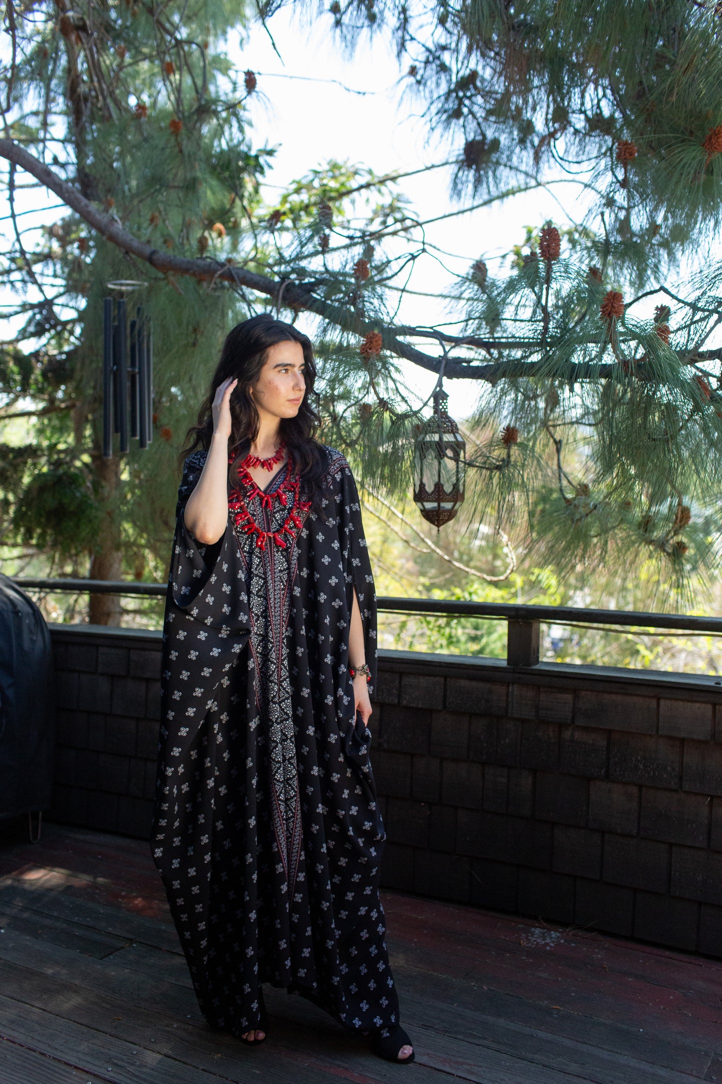 Pauline Paisley Border Caftan