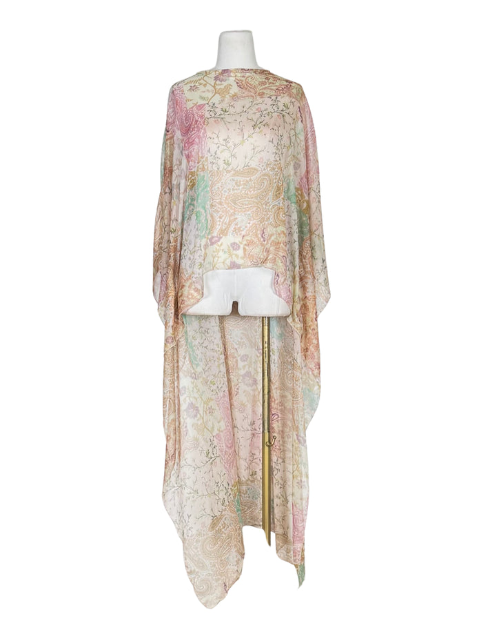 Peachy Poetry Float Scarf Top