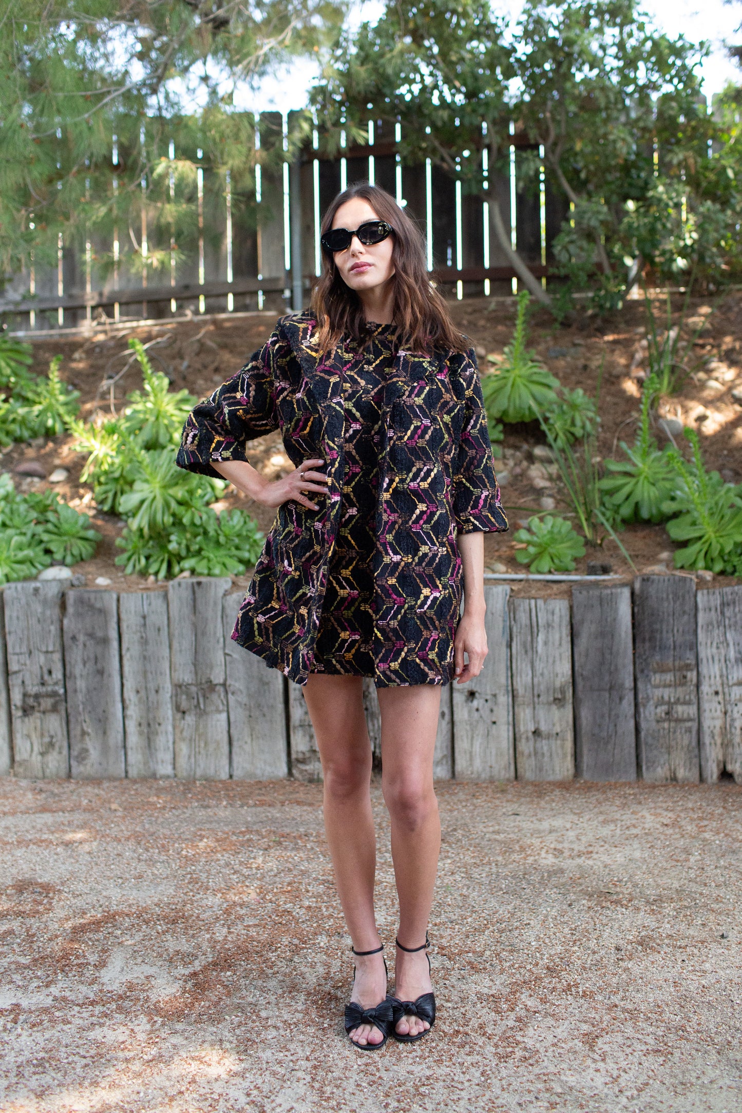Penelope Mini Dress in Berry Boucle (PRE-ORDER)