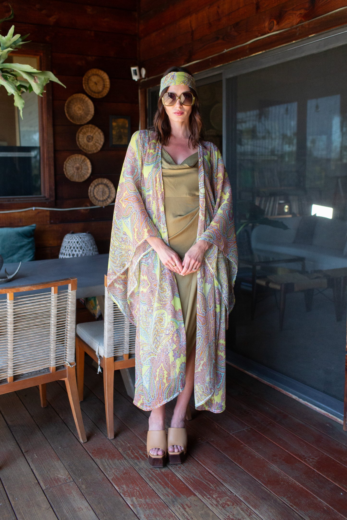 Peridot Paisley Kimono