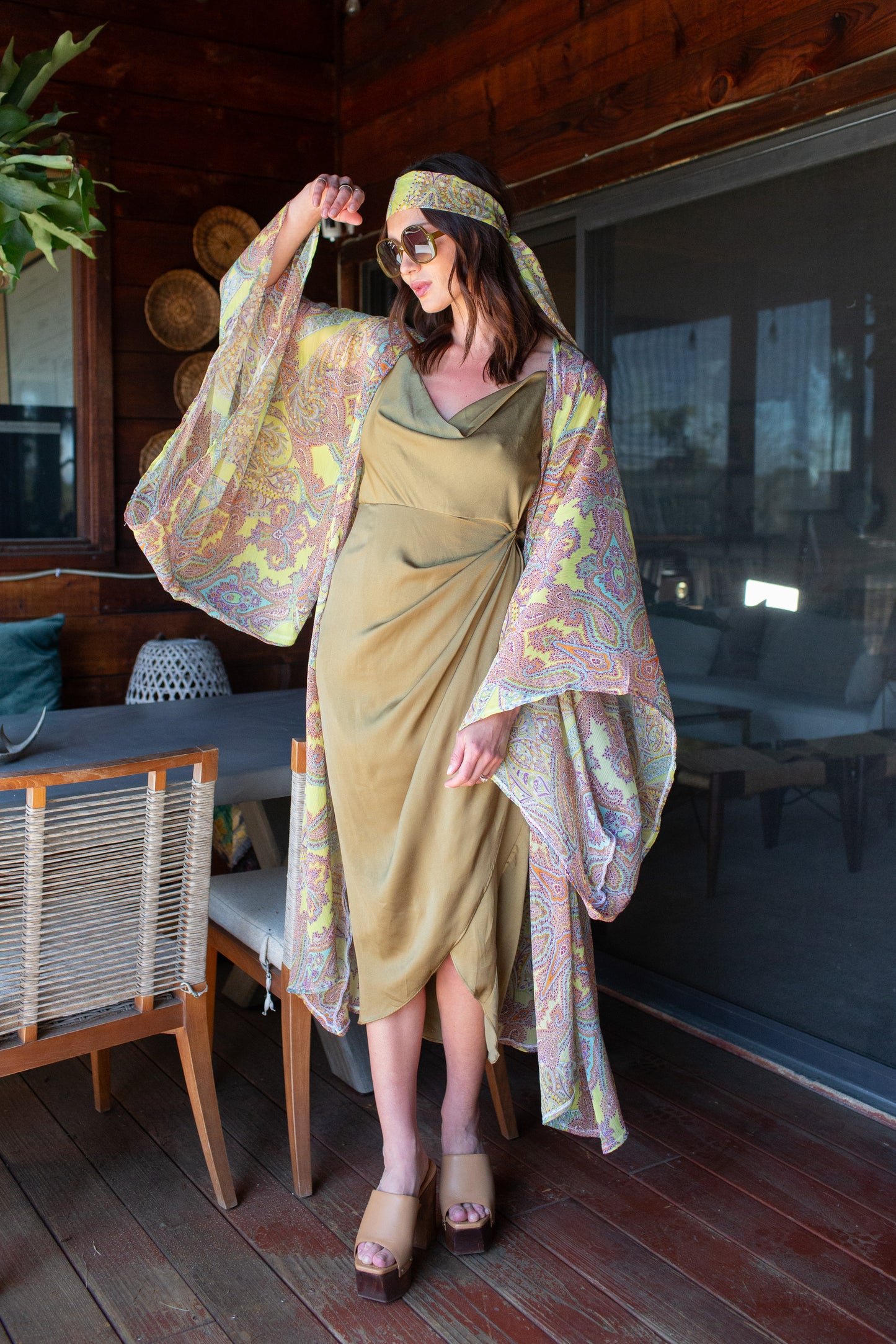 Peridot Paisley Kimono