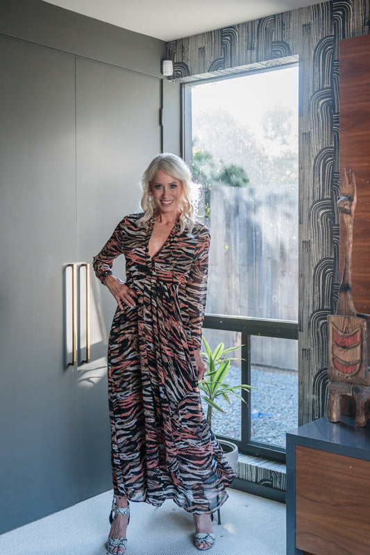 Triana Tiger Minaret Dress