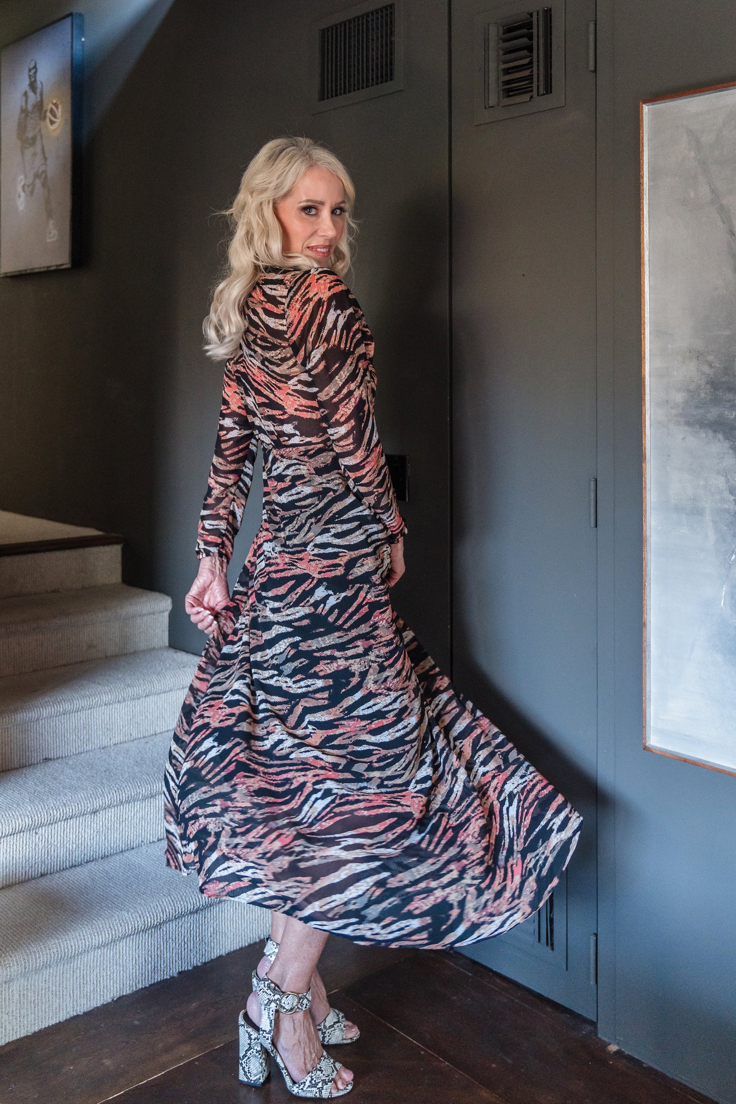 Triana Tiger Minaret Dress