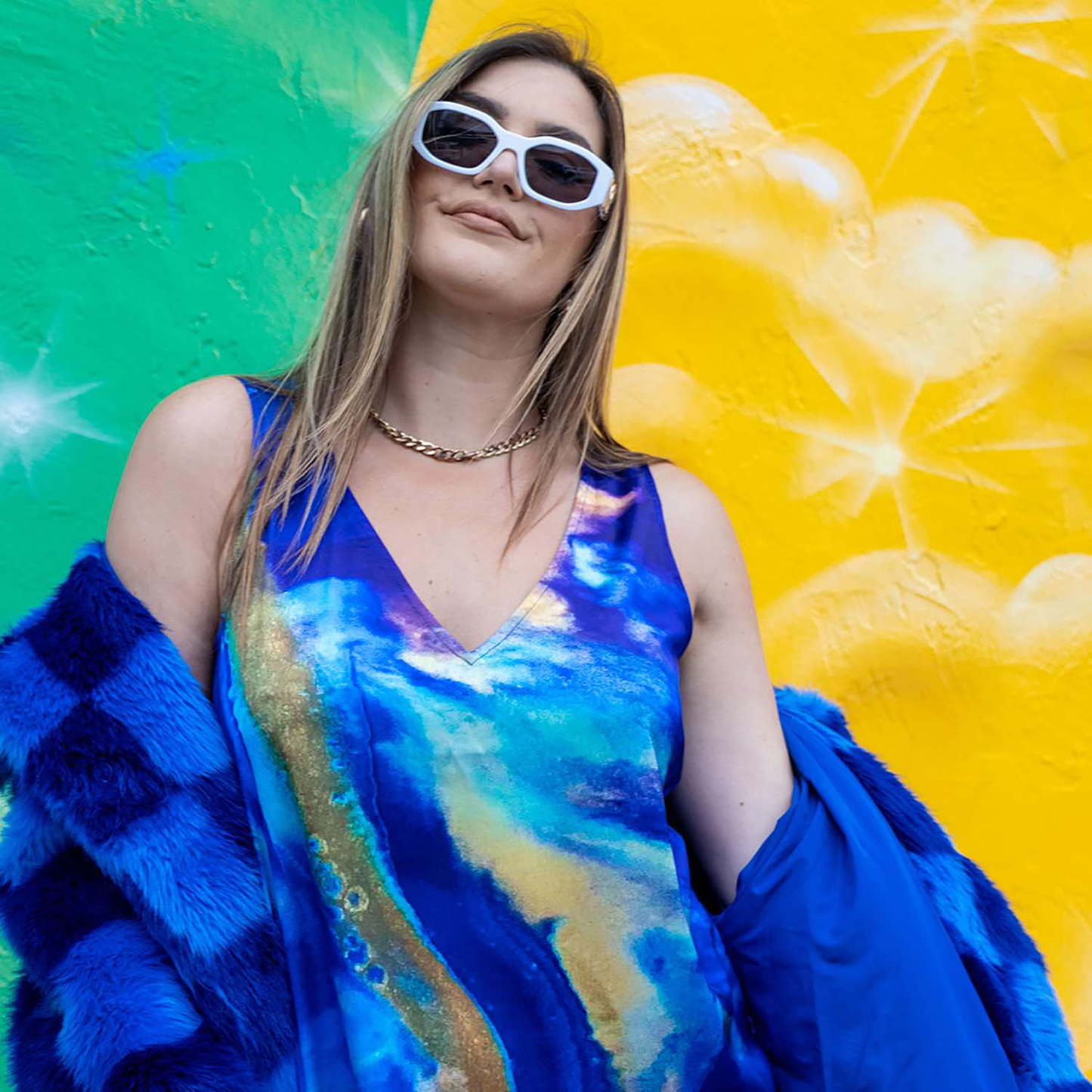 Alana Kay Katie Sleeveless V-Neck Blouse