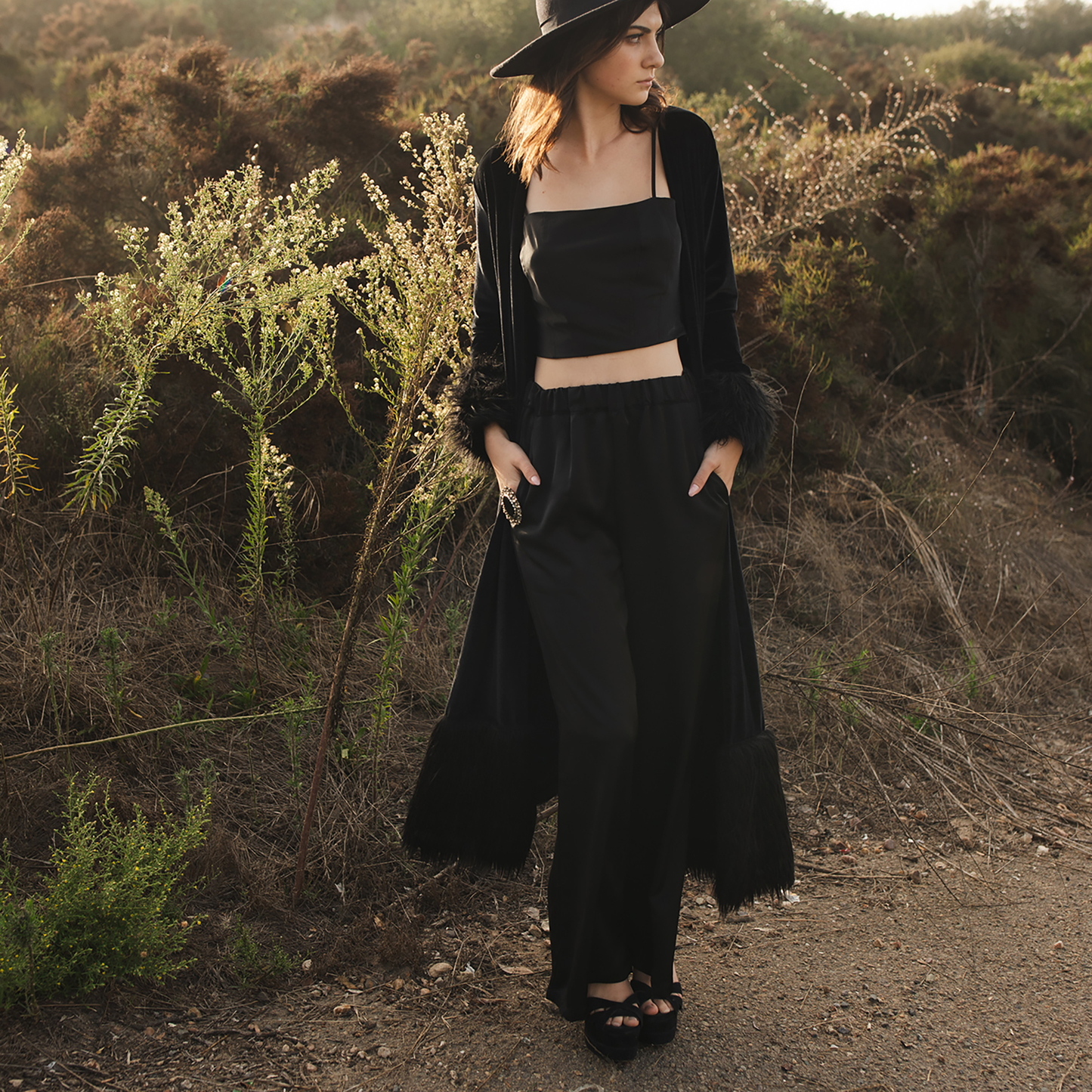 Alana Kay Melissa Elastic Waist Wide Leg Pant