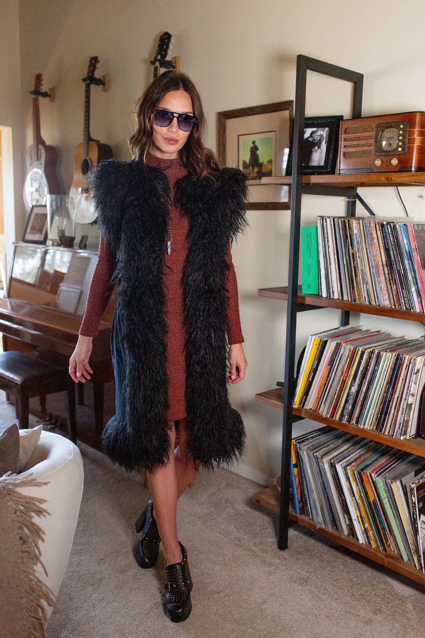 Zenobia Psyche Faux Fur Trim Vest (PRE-ORDER)