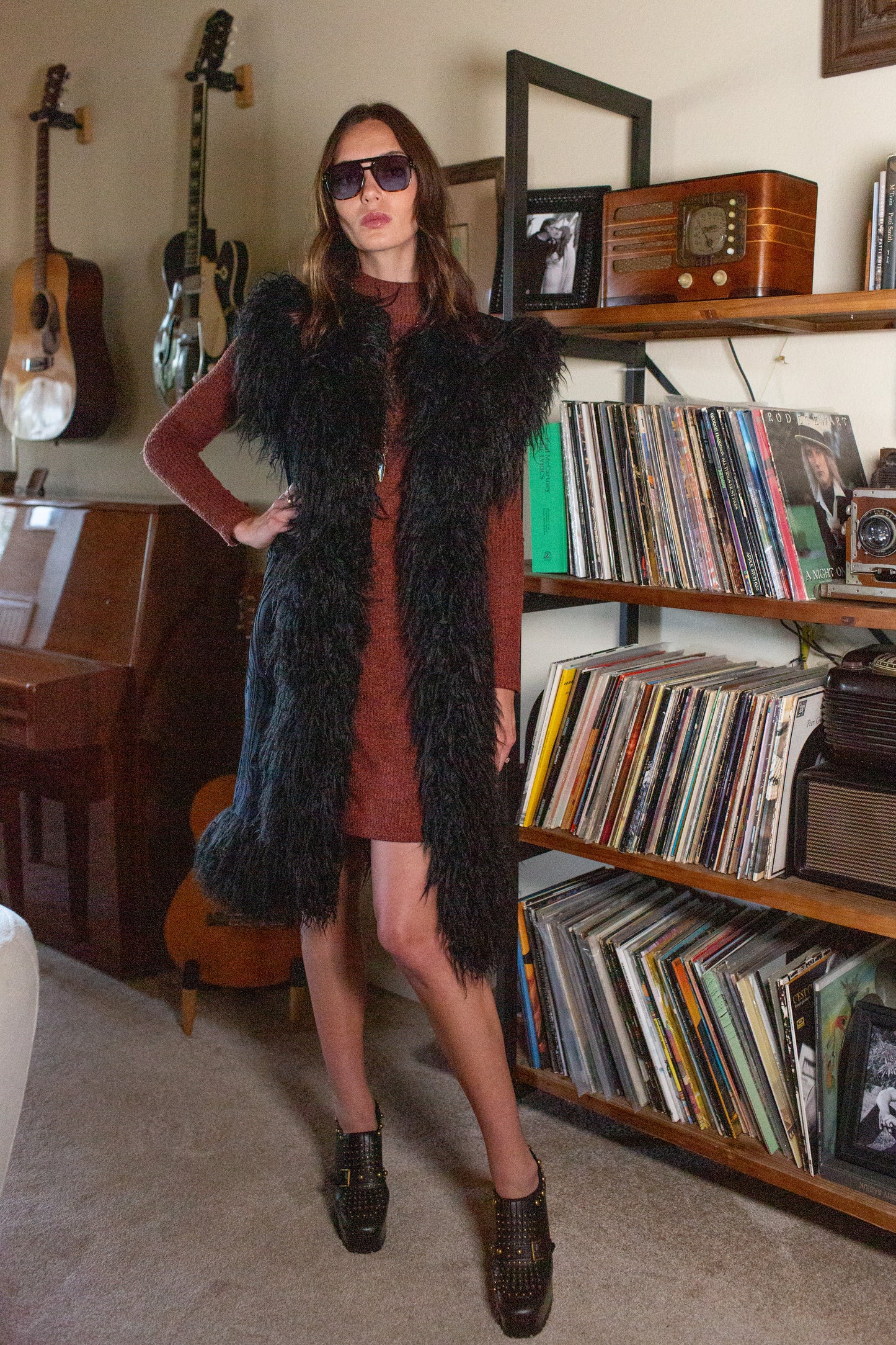 Zenobia Psyche Faux Fur Trim Vest (PRE-ORDER)