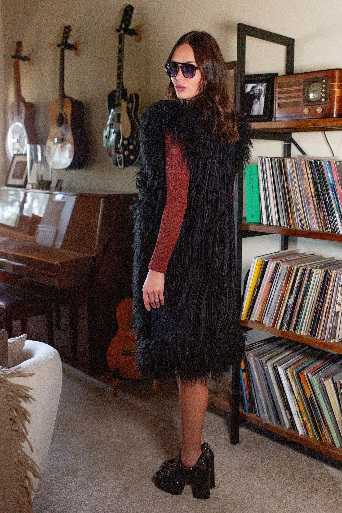 Zenobia Psyche Faux Fur Trim Vest (PRE-ORDER)