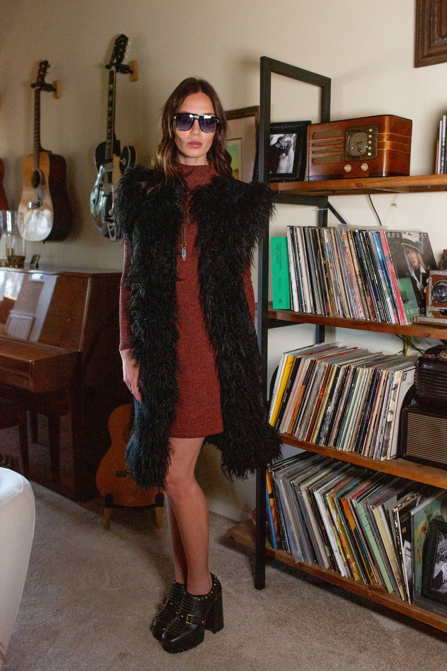 Zenobia Psyche Faux Fur Trim Vest (PRE-ORDER)