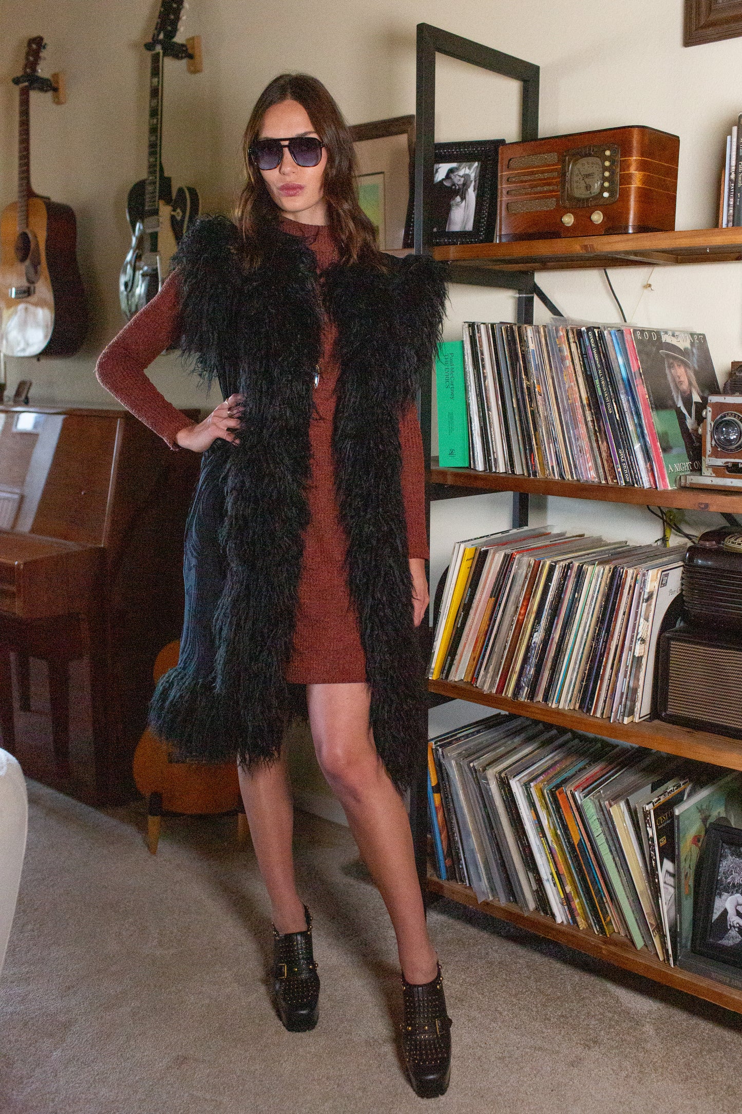 Zenobia Psyche Faux Fur Trim Vest (PRE-ORDER)