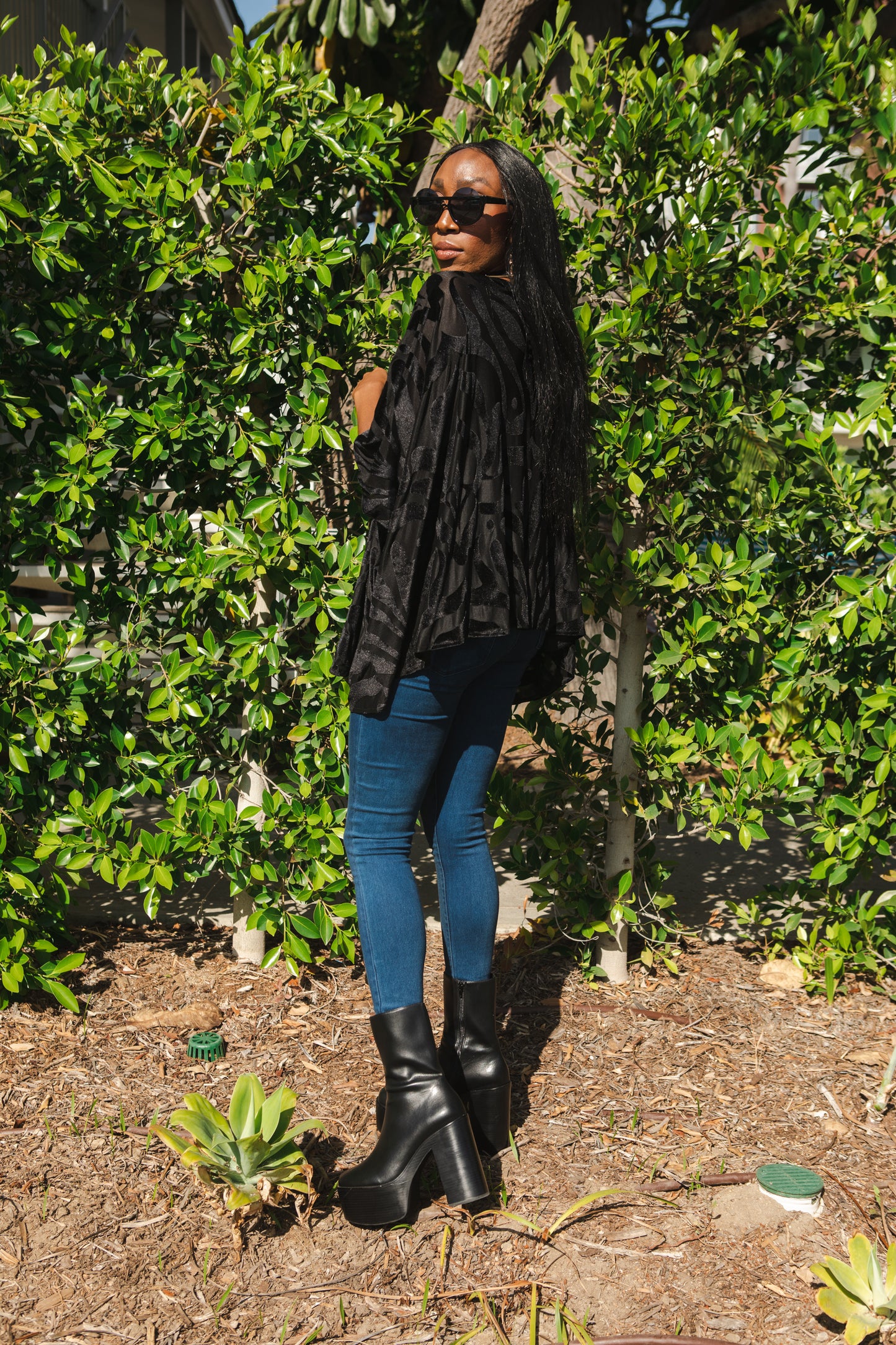 jennafer grace scarf top stretch velvet burnout goth gothic boho bohemian hippie romantic whimsical resort lounge holiday evening wear retro 20s 30s 1920s 1930s handmade unisex