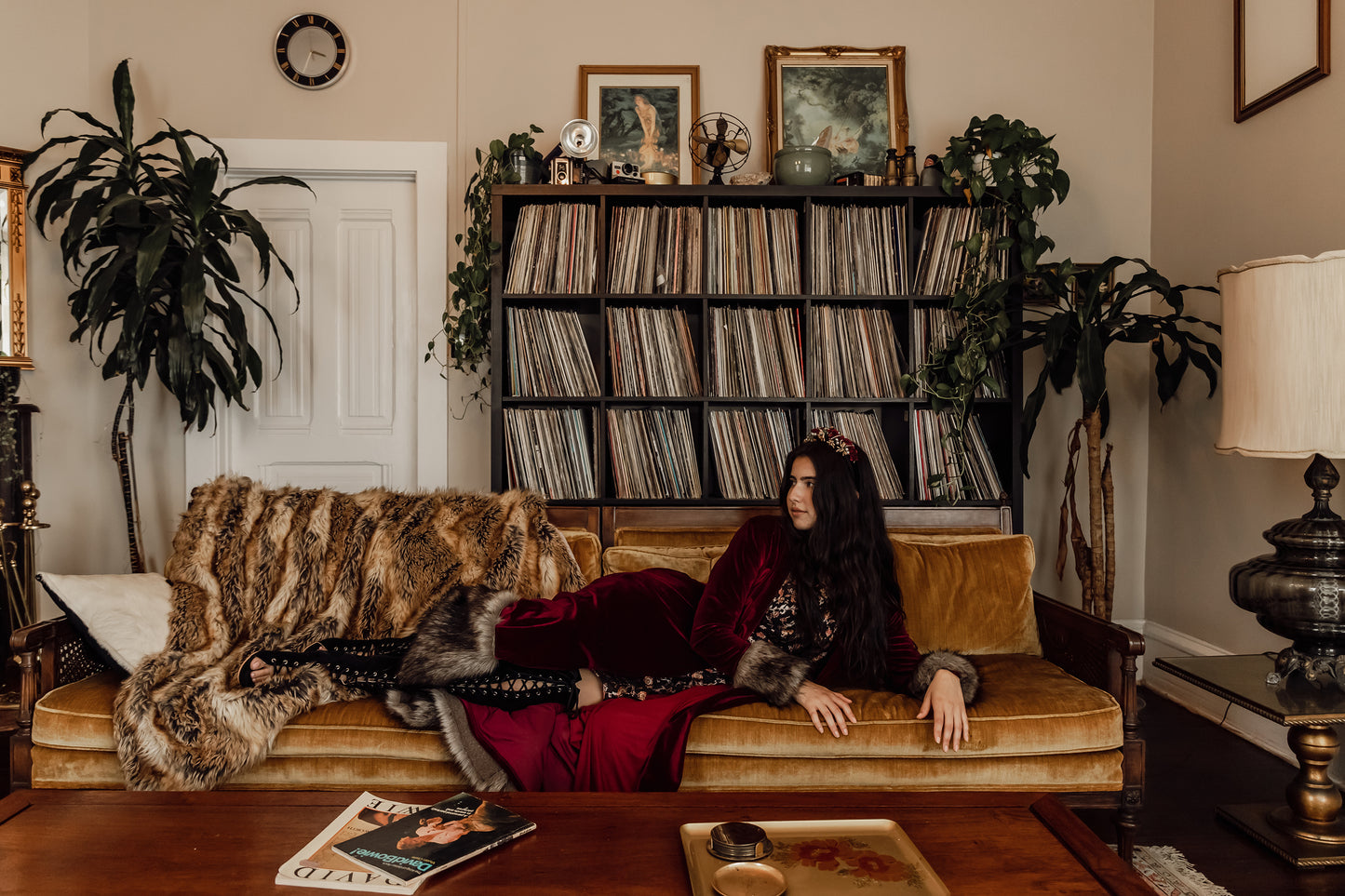 jennafer grace Burgundy Velvet Faux Fur Cuff Coat dark red velvet oxblood bamboo jersey lining old hollywood glam glamorous duster jacket boho bohemian hippie romantic whimsical unisex handmade in California USA