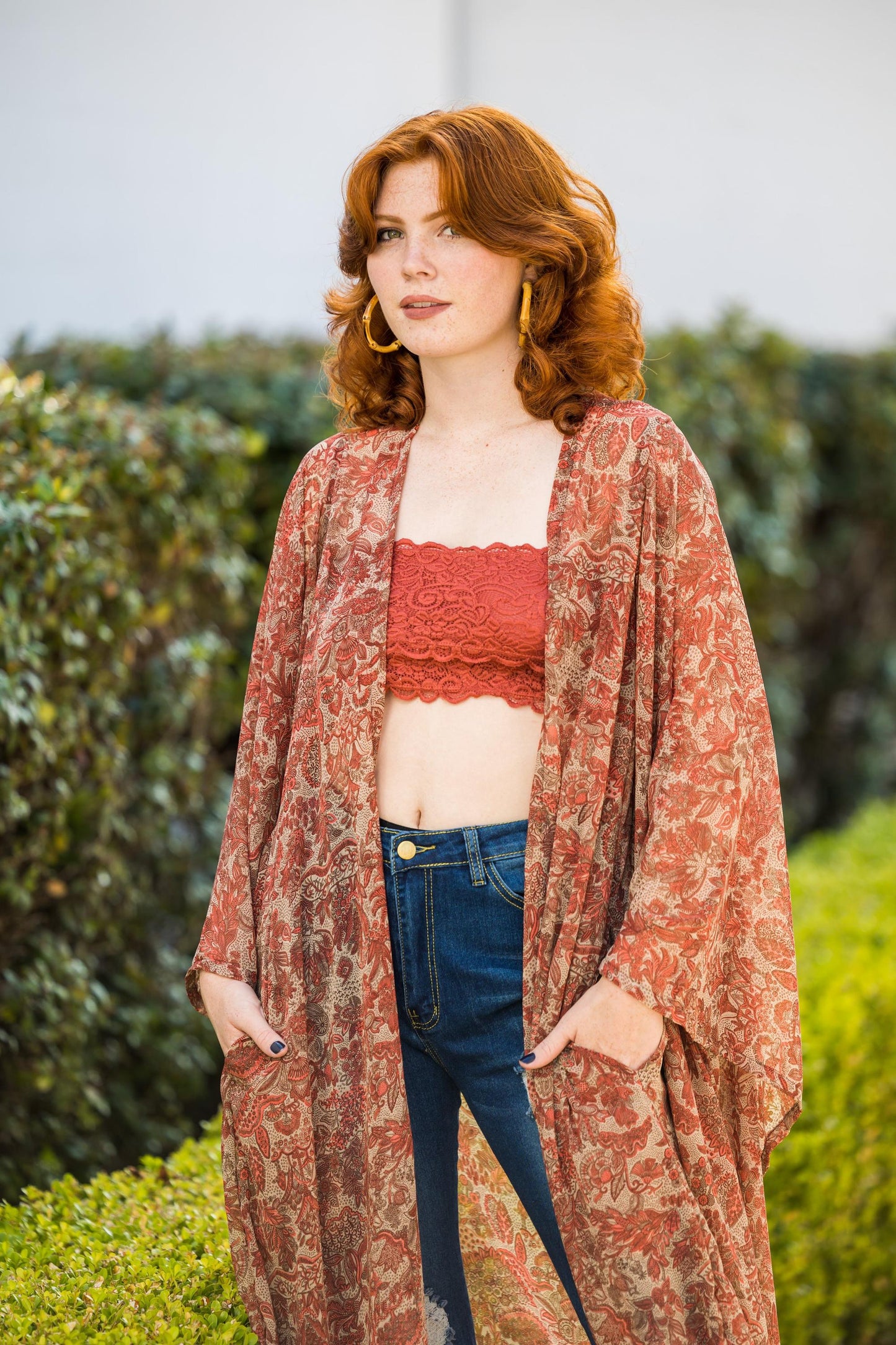 pink, floral, chic, boho, glam, classic, kimono, wrap dress, original style, jennafergrace, handmade, madeinusa