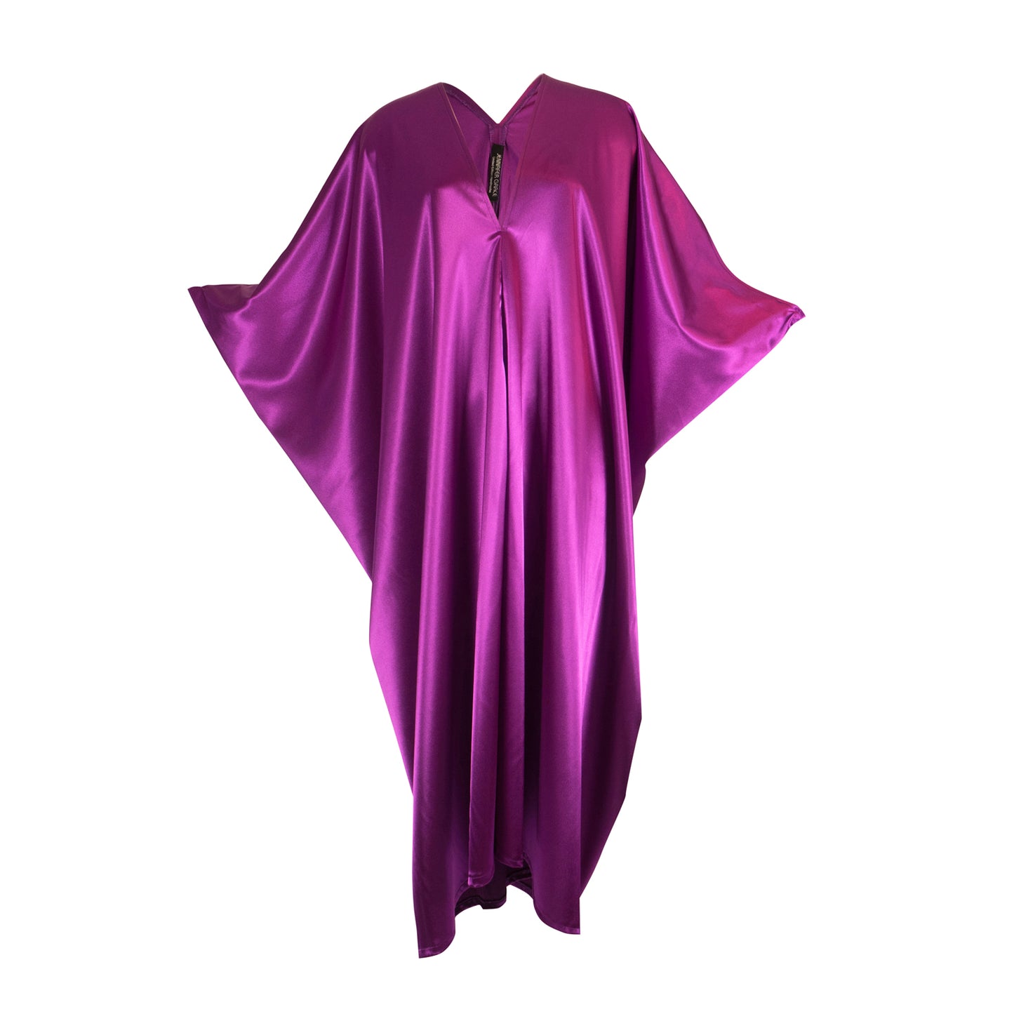 jennafer grace Electric Fuchsia caftan hot pink silky slinky magenta kaftan mumu shift dress coverup casual boho bohemian hippie beach resort spa lounge loungewear layering unisex handmade in California USA