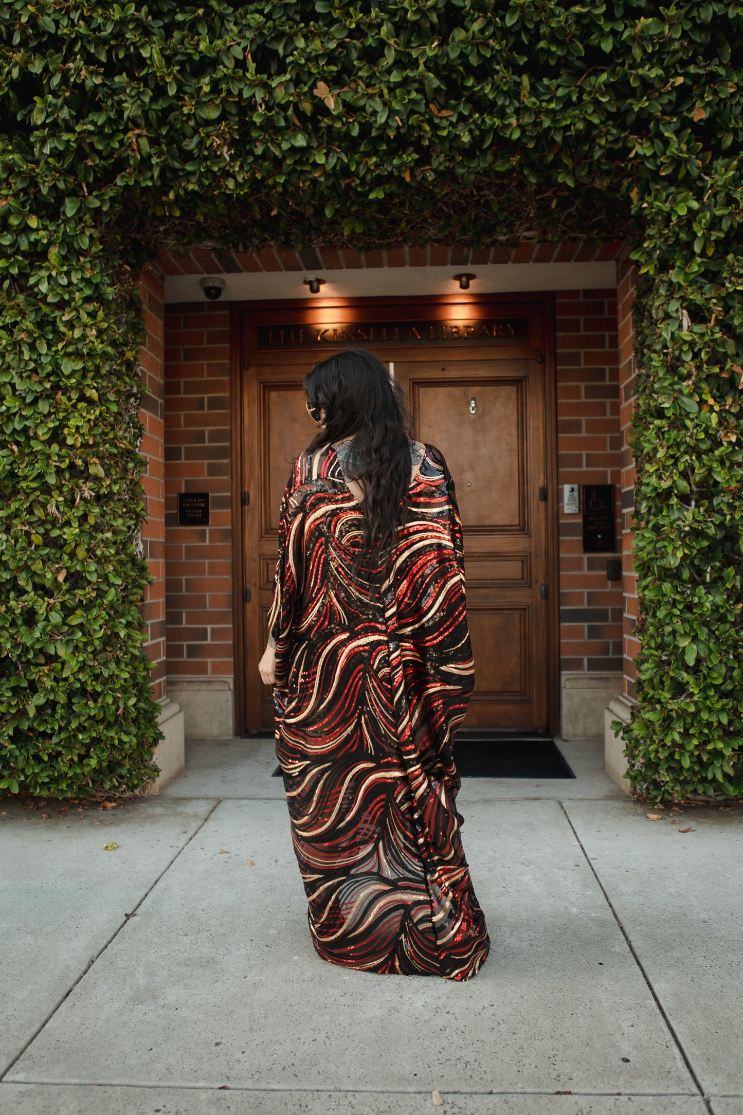 jennafer grace Esmeralda Sequined caftan shiny shimmery glittering red gold silver art deco sequin kaftan mumu shift dress coverup casual boho bohemian hippie beach resort spa lounge loungewear layering unisex handmade in California USA