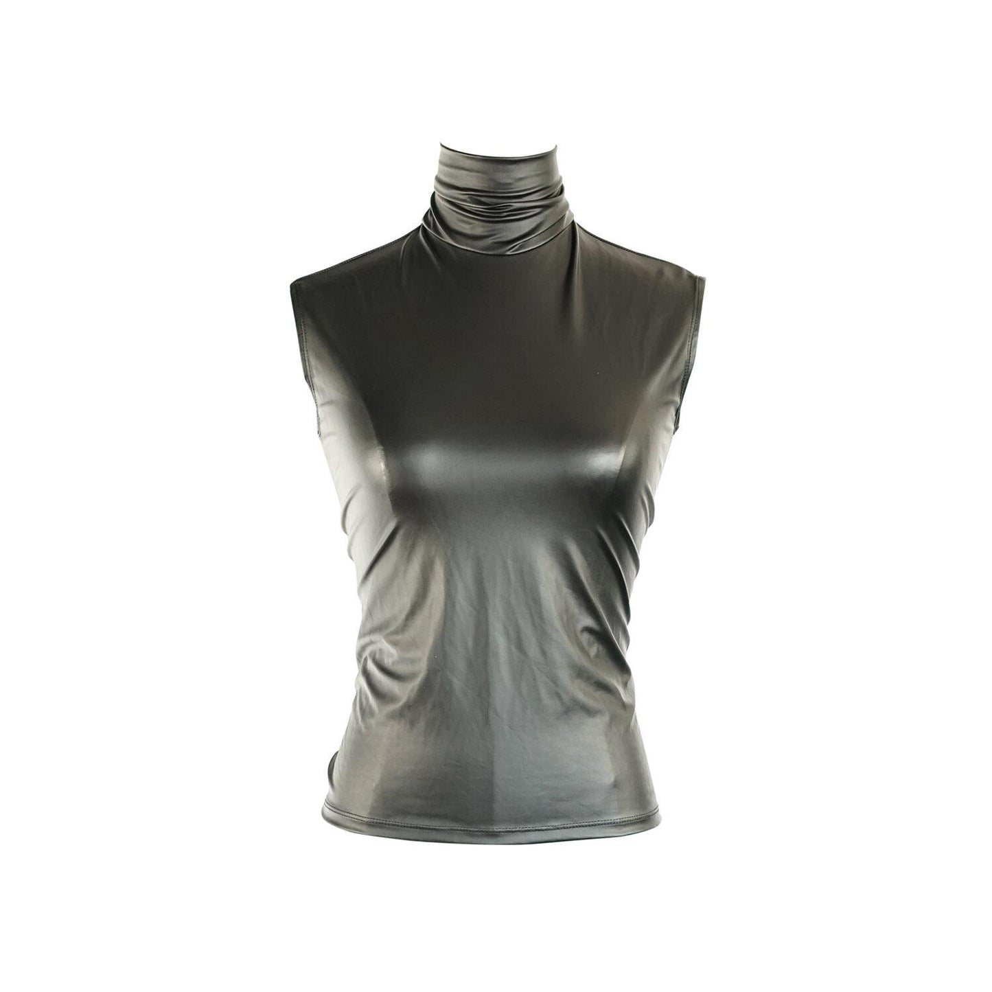 matte black vegan leather mock neck mockneck tank turtleneck layering fall fashion grunge punk spunk goth unisex handmade jennafer grace