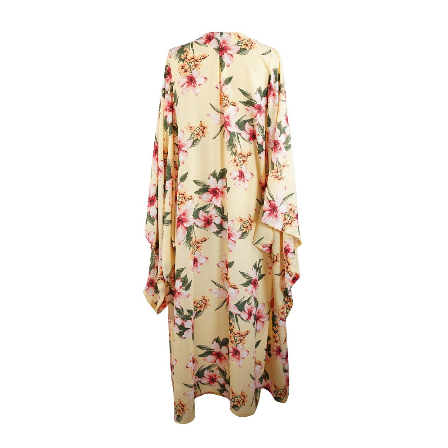 michael's orchids yellow floral orchid kimono pastel romantic wrap dress shawl coverup cardigan layering duster robe jennafergrace luxe