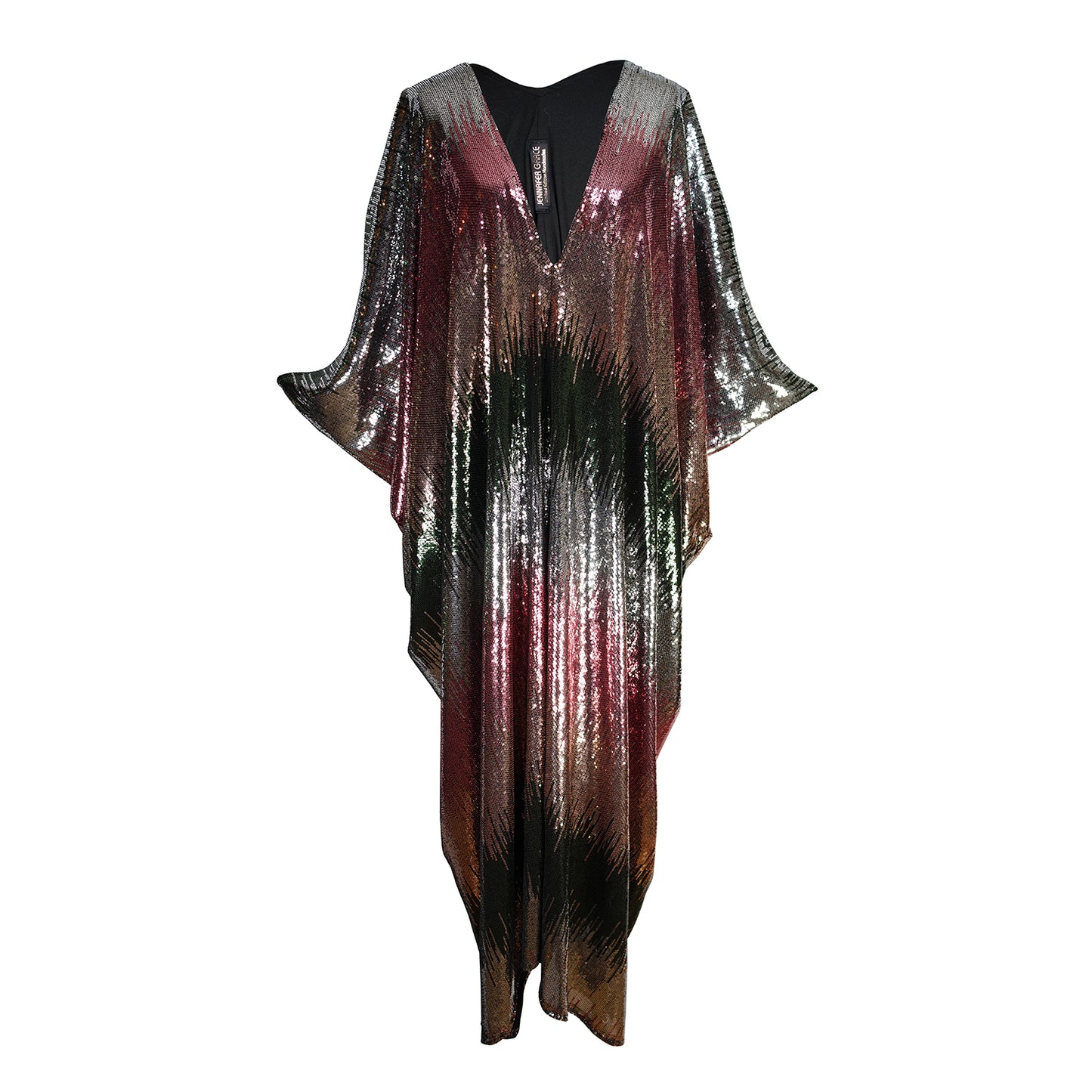 jennafer grace Midnight City sequin caftan blue pink green orange sequined kaftan mumu shift dress coverup casual boho bohemian hippie beach resort spa lounge loungewear layering unisex handmade in California USA
