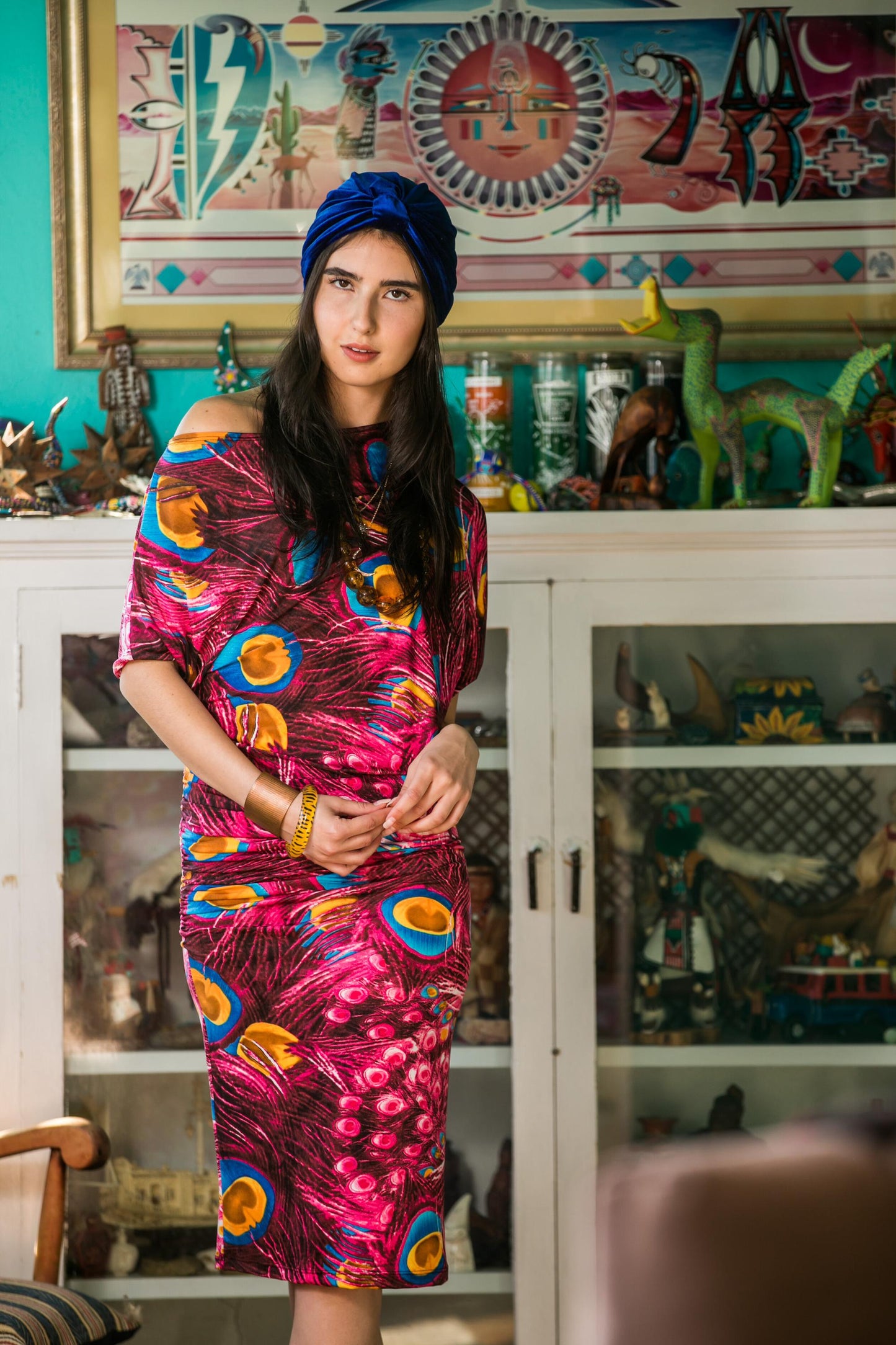 Pink Peacock Angle Dress