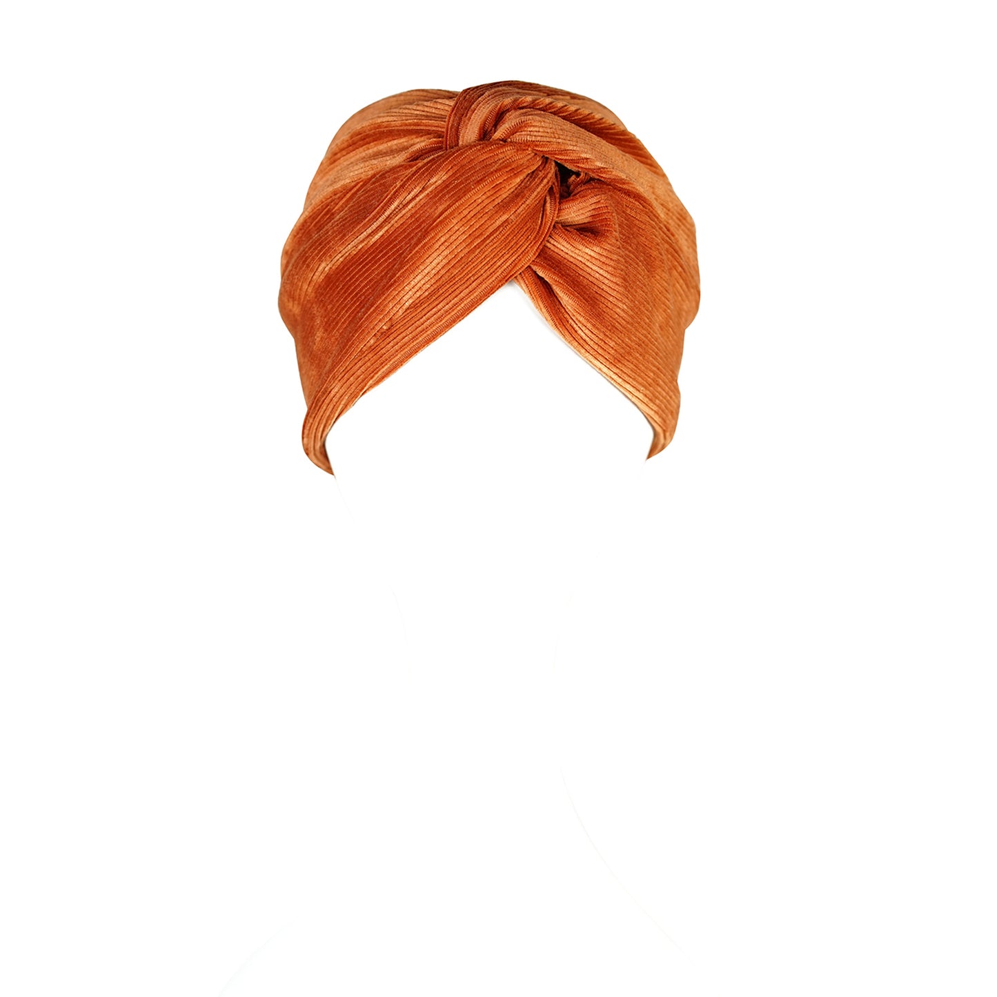 jennafer grace Pumpkin Spice Ribbed Velvet Twist Headband turban turbanesque head band orange tangerine apricot velvet velveteen boho bohemian hippie retro vintage 1920s 20s revival roaring twenties unisex handmade in california usa