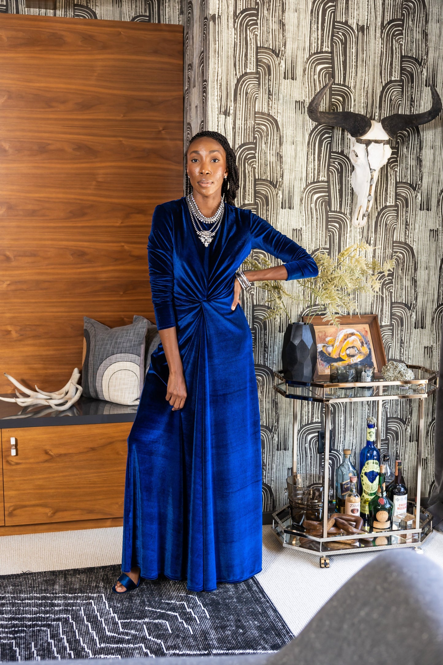 Royal Velvet Knot Dress