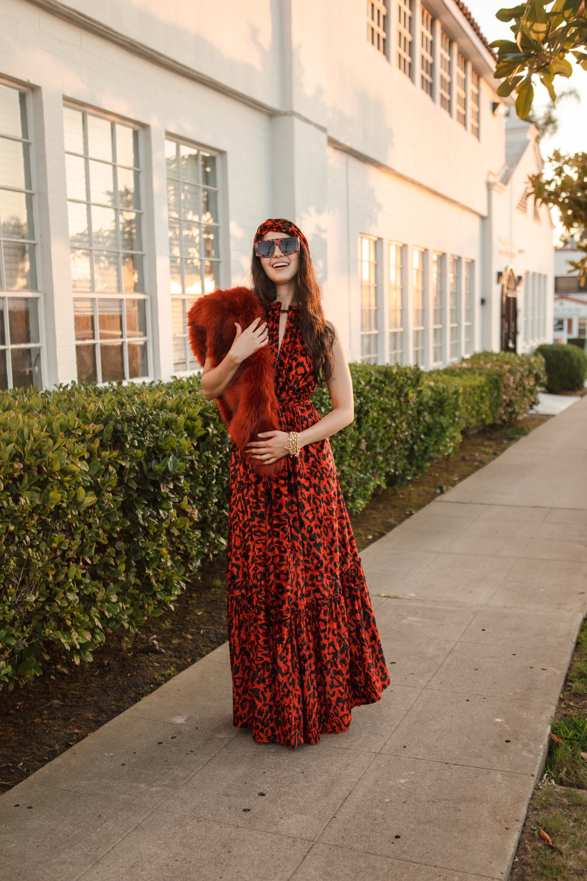 jennafer grace Vanya Rouge maxi dress crimson blood red velvet velveteen leopard print boho bohemian hippie romantic whimsical holiday vacation beach resort las vegas palm springs unisex handmade in California USA