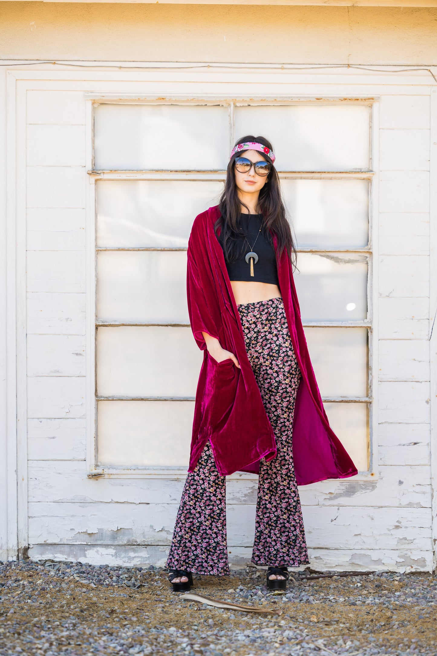 Zandra Silk Velvet Koi Kimono