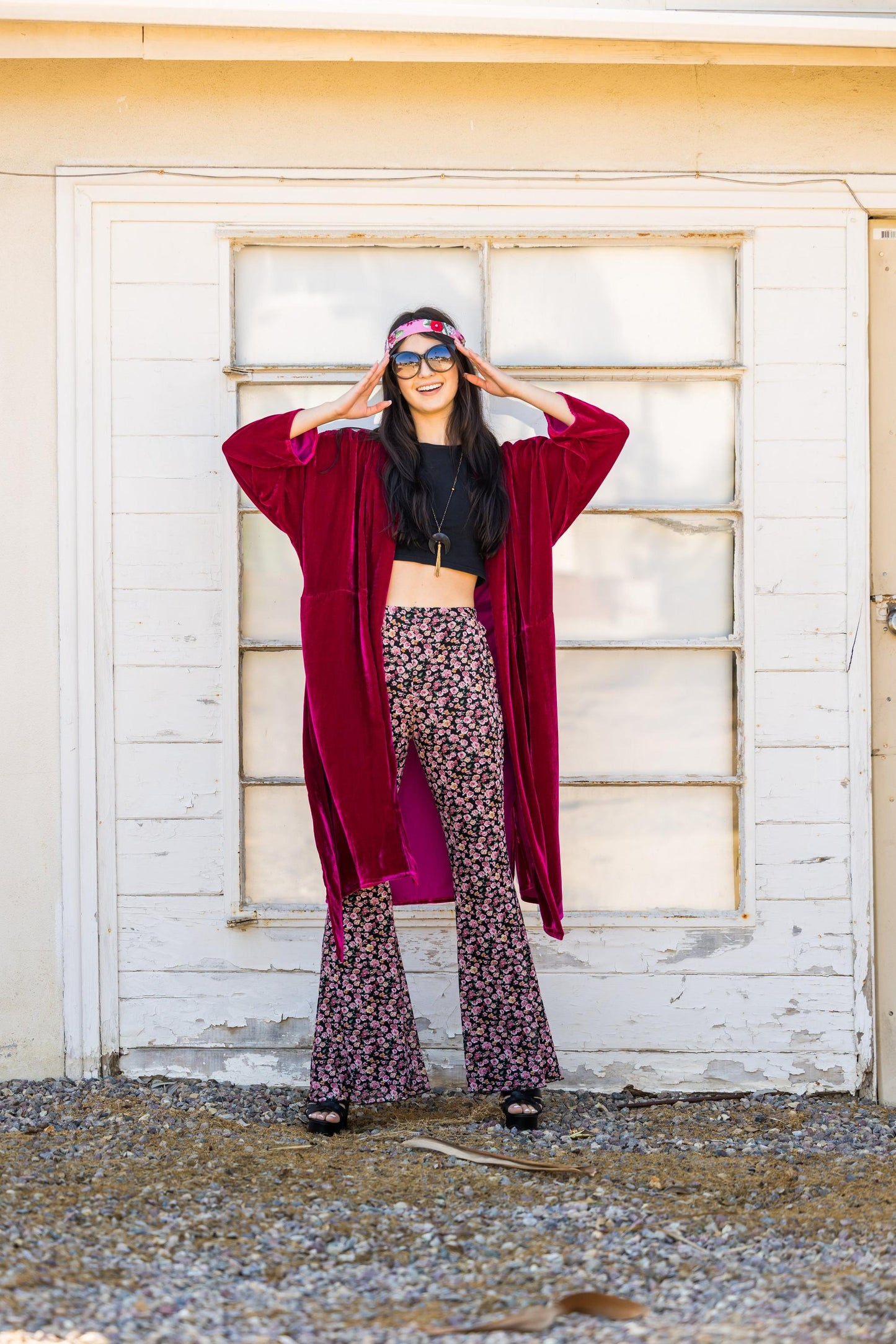 Zandra Silk Velvet Koi Kimono