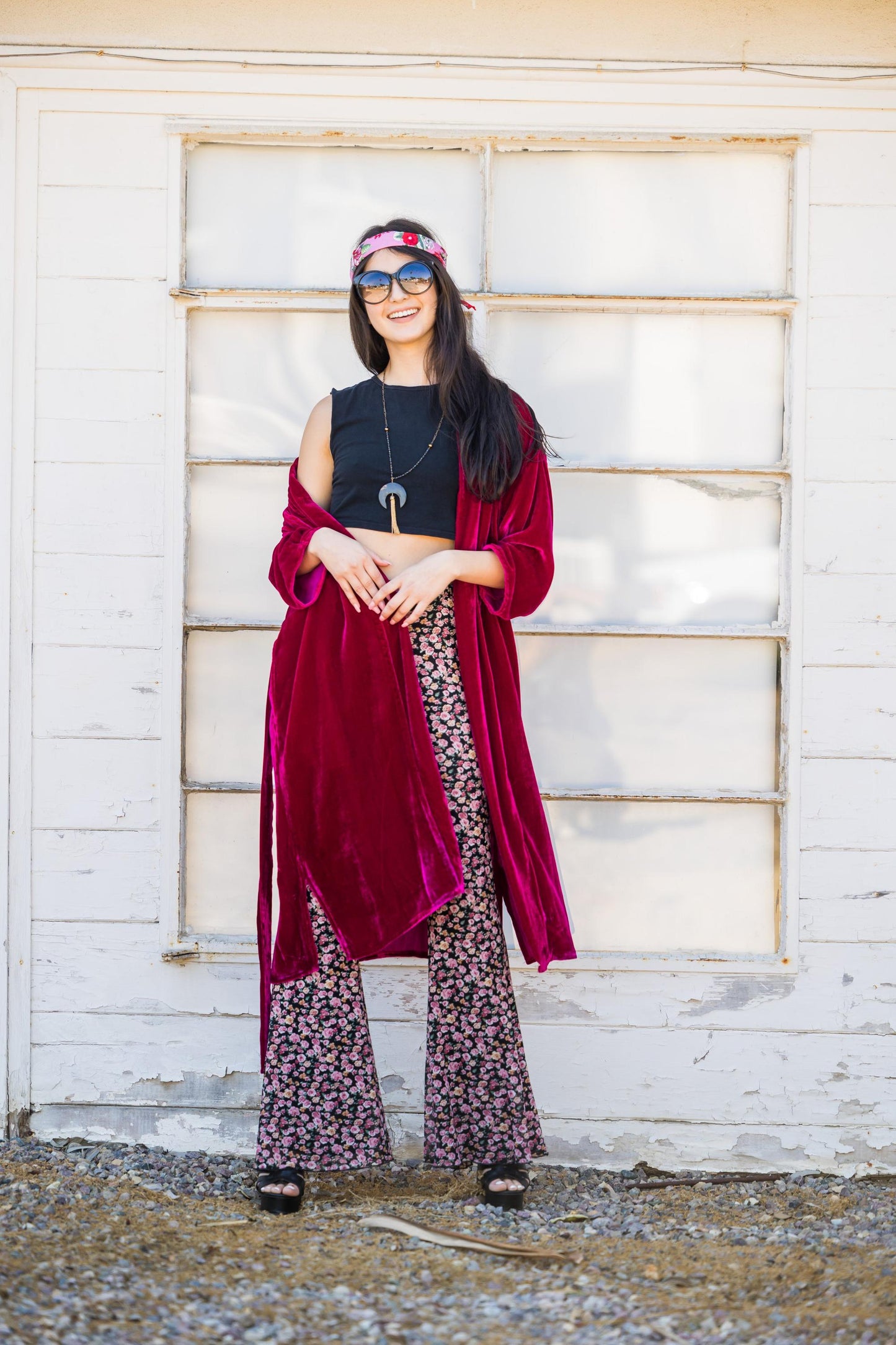 Zandra Silk Velvet Koi Kimono