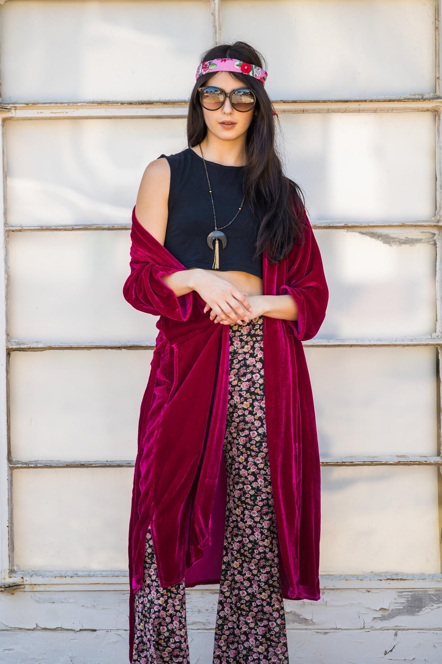 Zandra Silk Velvet Koi Kimono