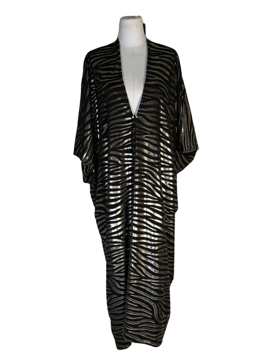 Golden Zebra Velveteen Caftan Kaftan