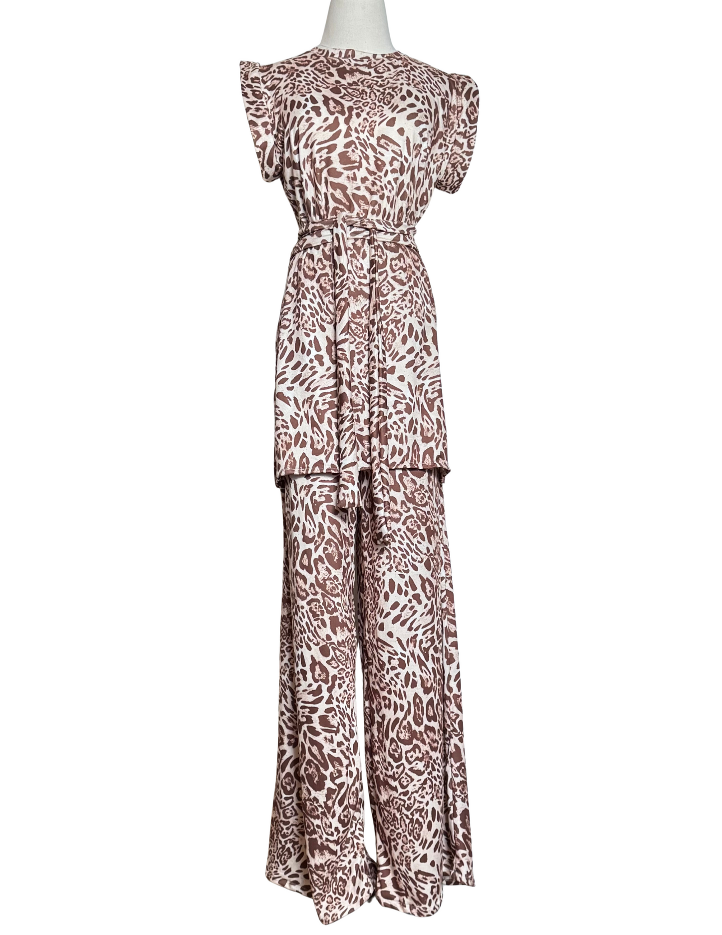 Champagne Feline Tunic & Palazzo Set