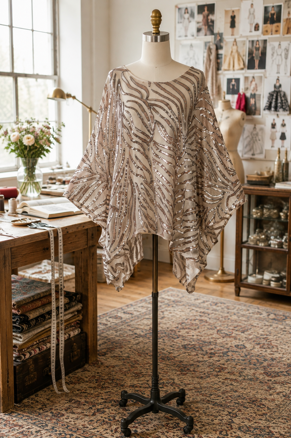 Caracal Mirage Sequin Scarf Top