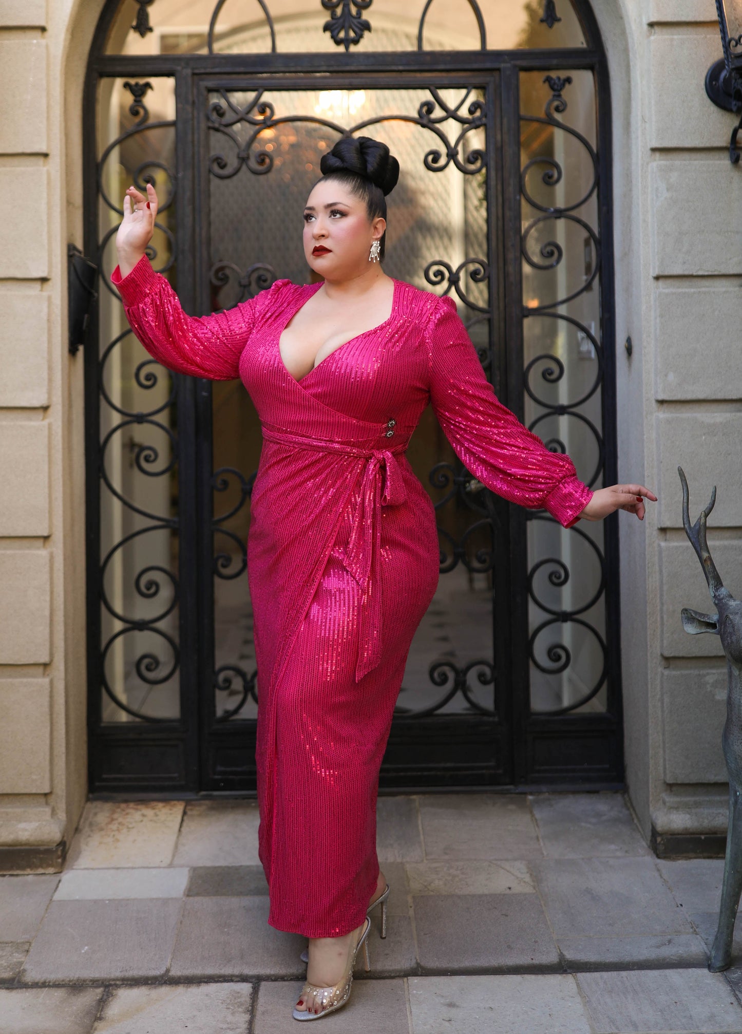 Starlight Serenade Wrap Dress