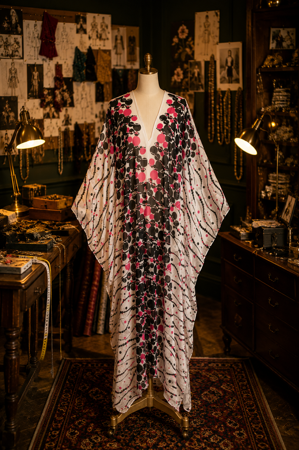 Pop Electrique Caftan Kaftan Dress