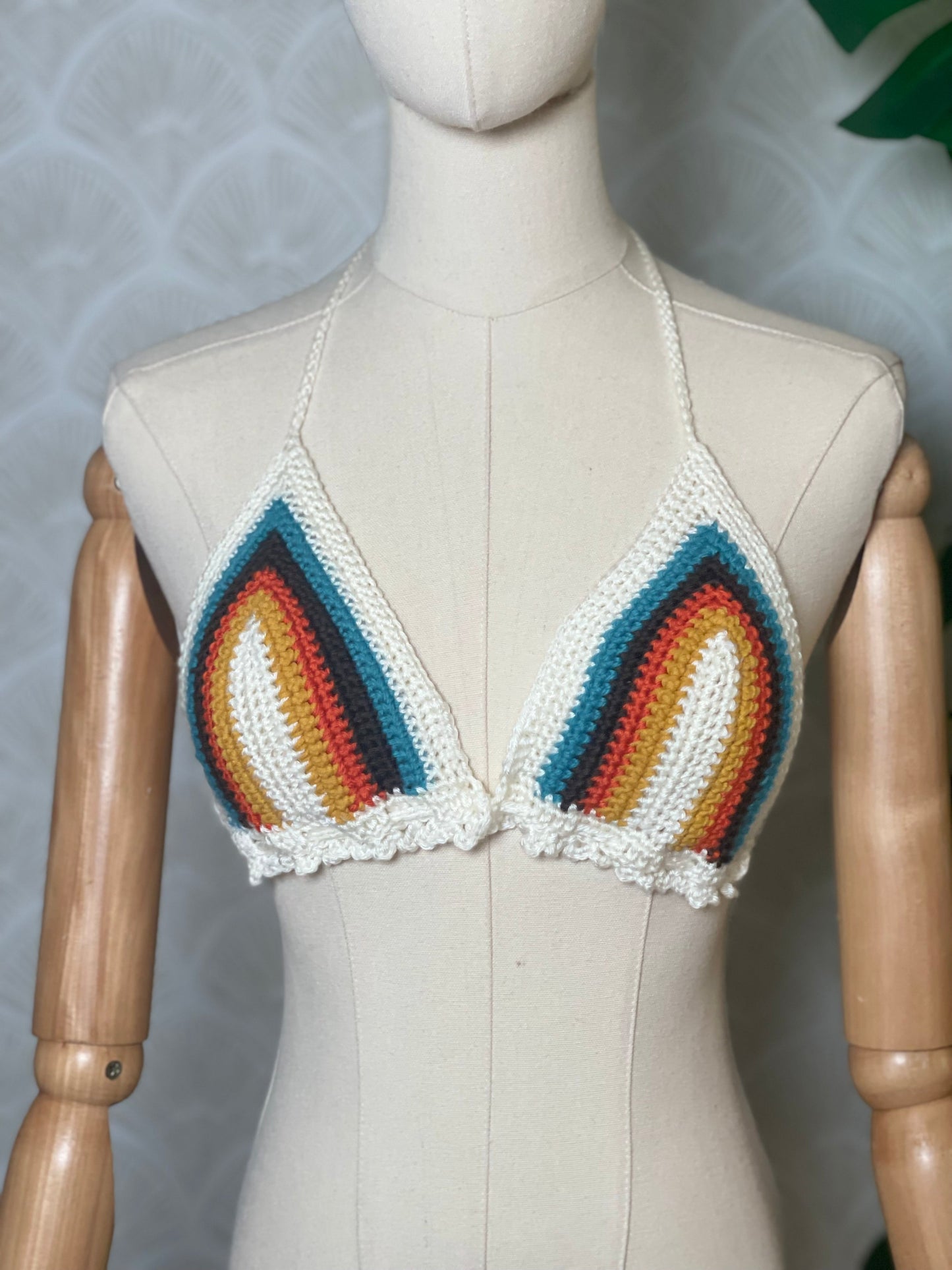 Handmade Festival Top in Retro Stripe